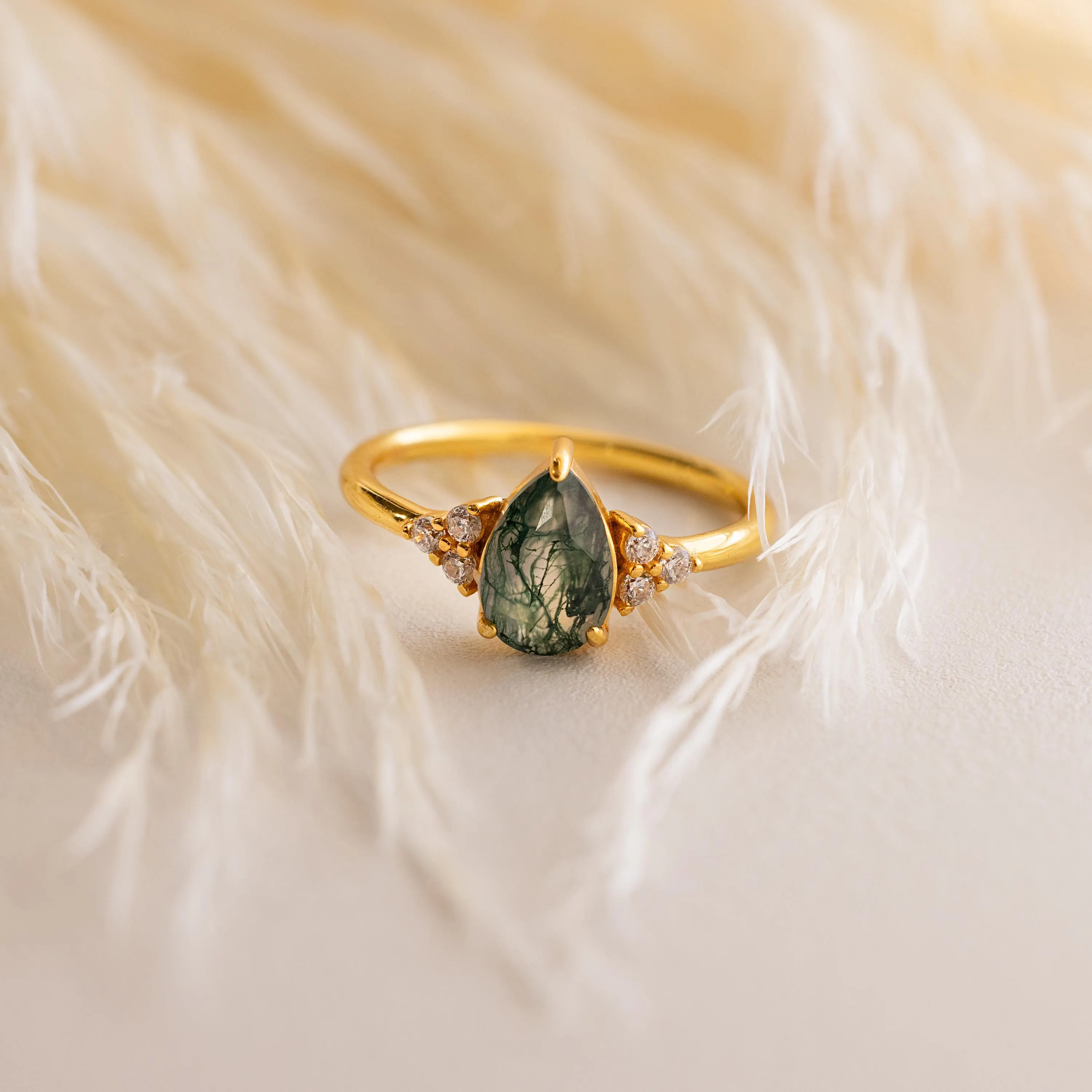 Agate Teardrop Ring - Image 5