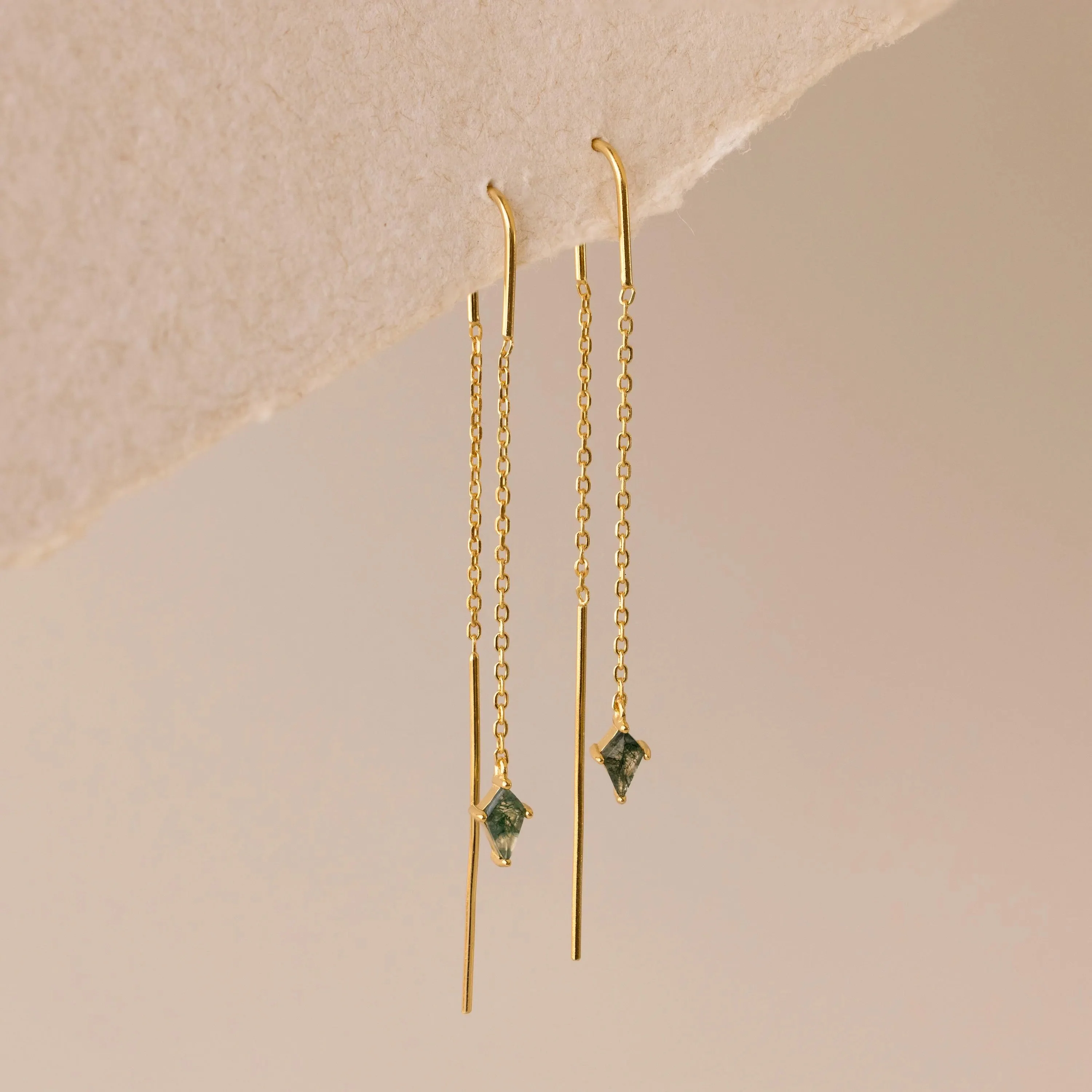 Agate Threader Earrings - Image 7