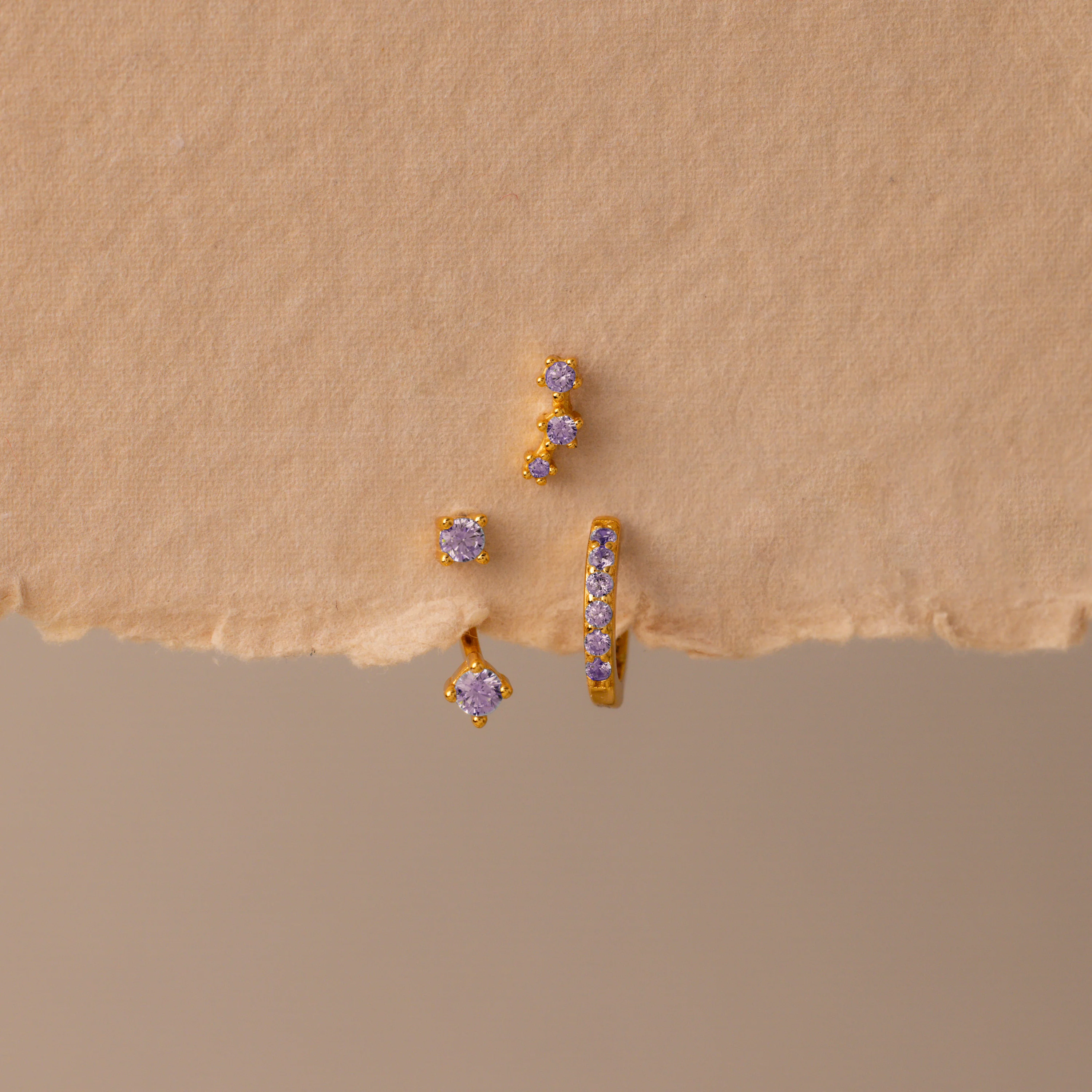 Alexandrite Earring Trio Set