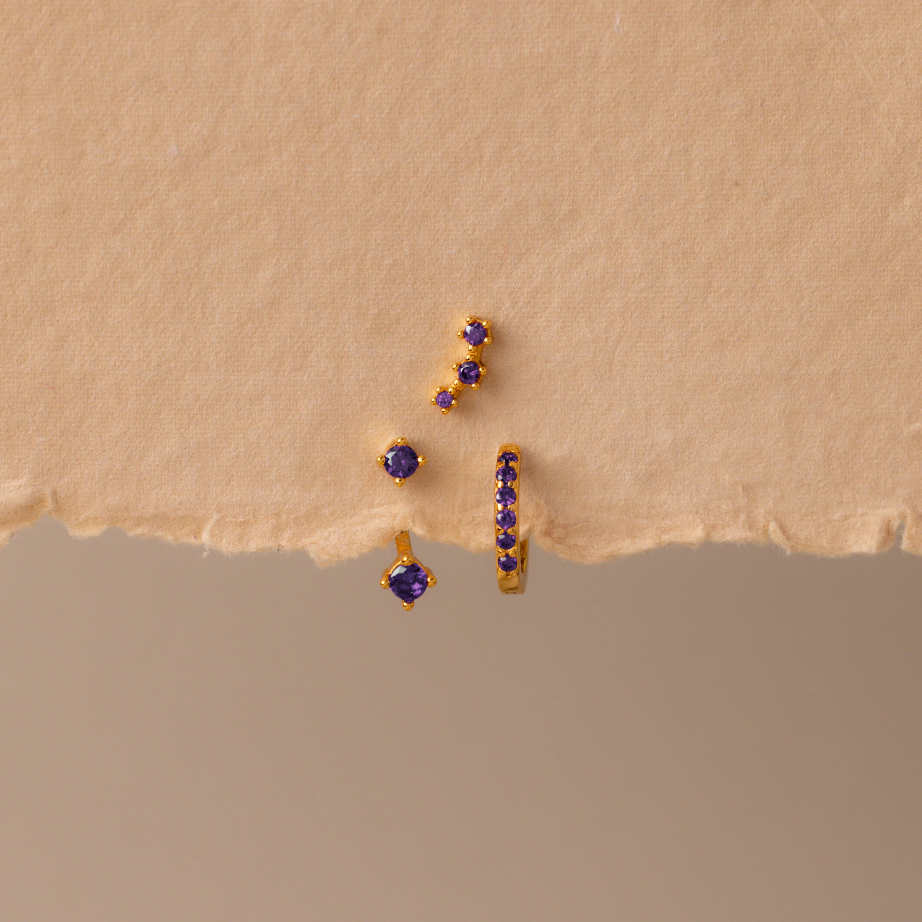 Birthstone Earring Trio Set