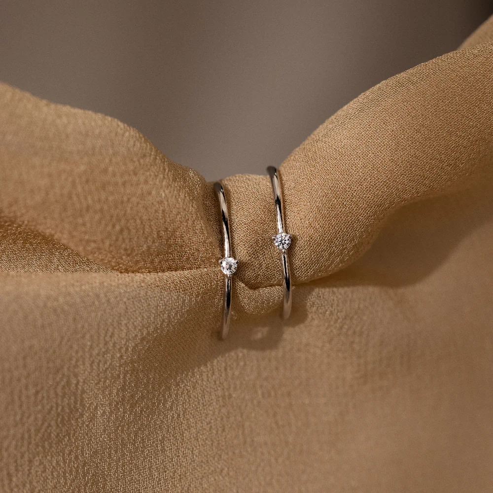 Arc Studs in Silver - Image 3