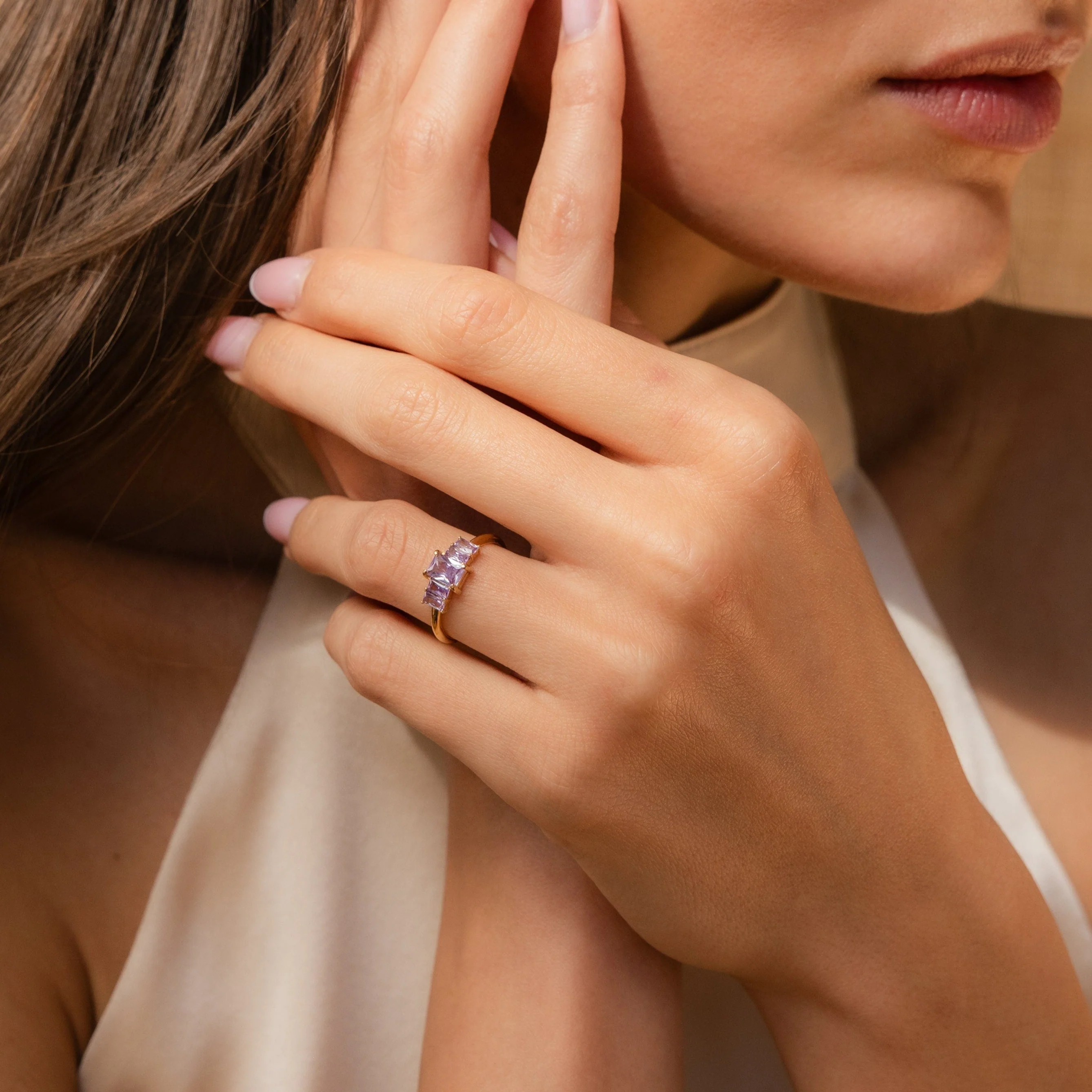 Art Deco Birthstone Ring - Image 4