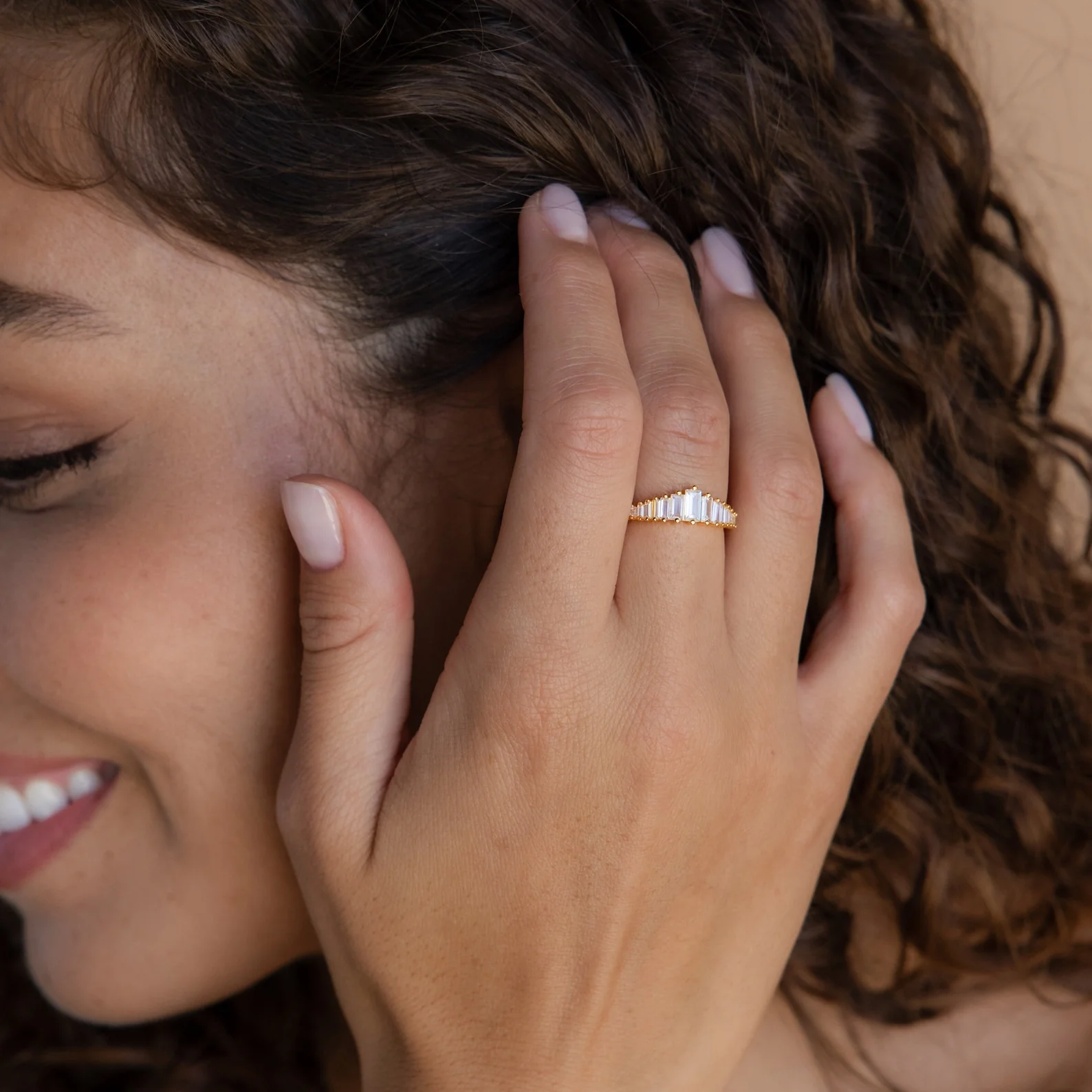 Art Deco Diamond Ring in Silver - Image 3