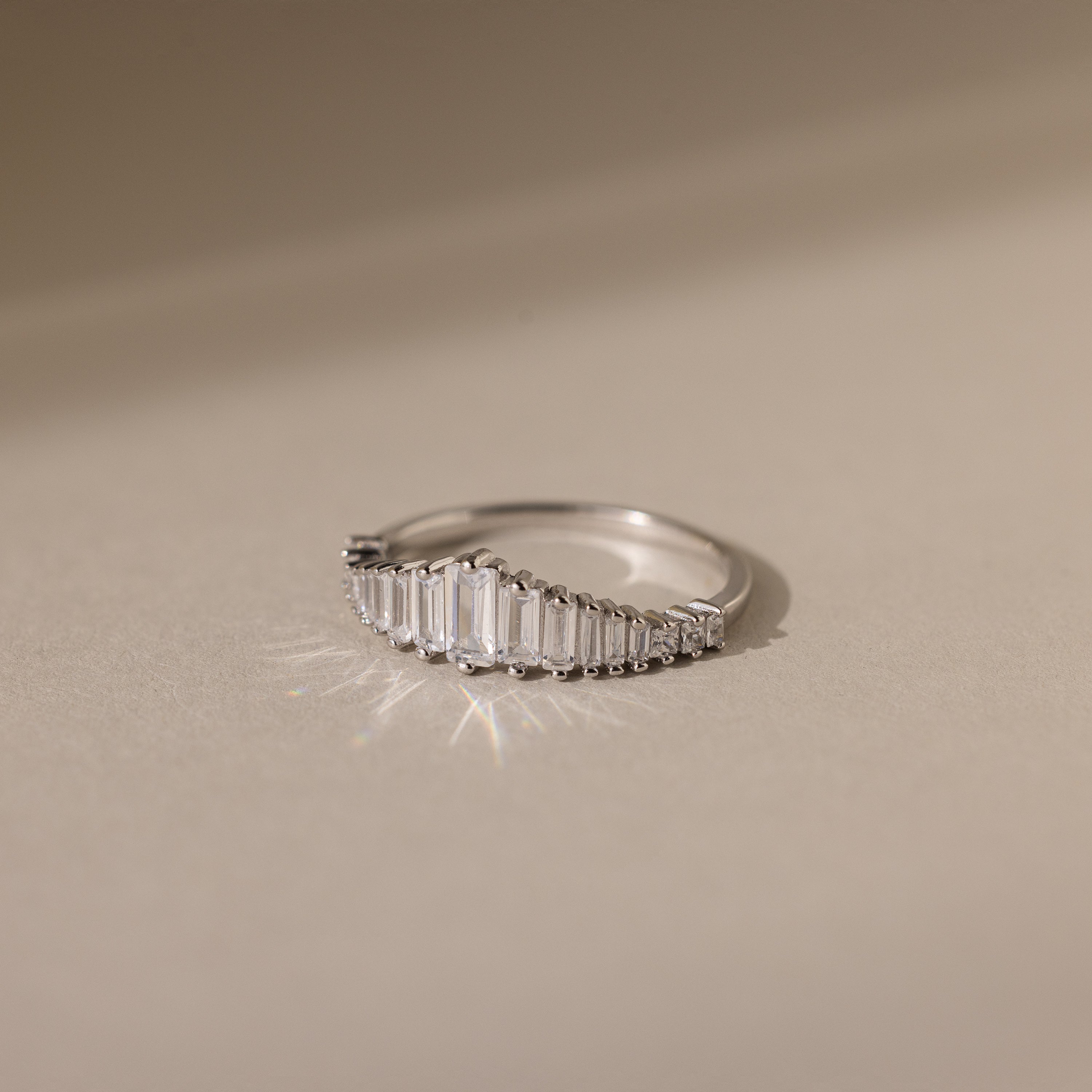 Art Deco Diamond Ring in Silver
