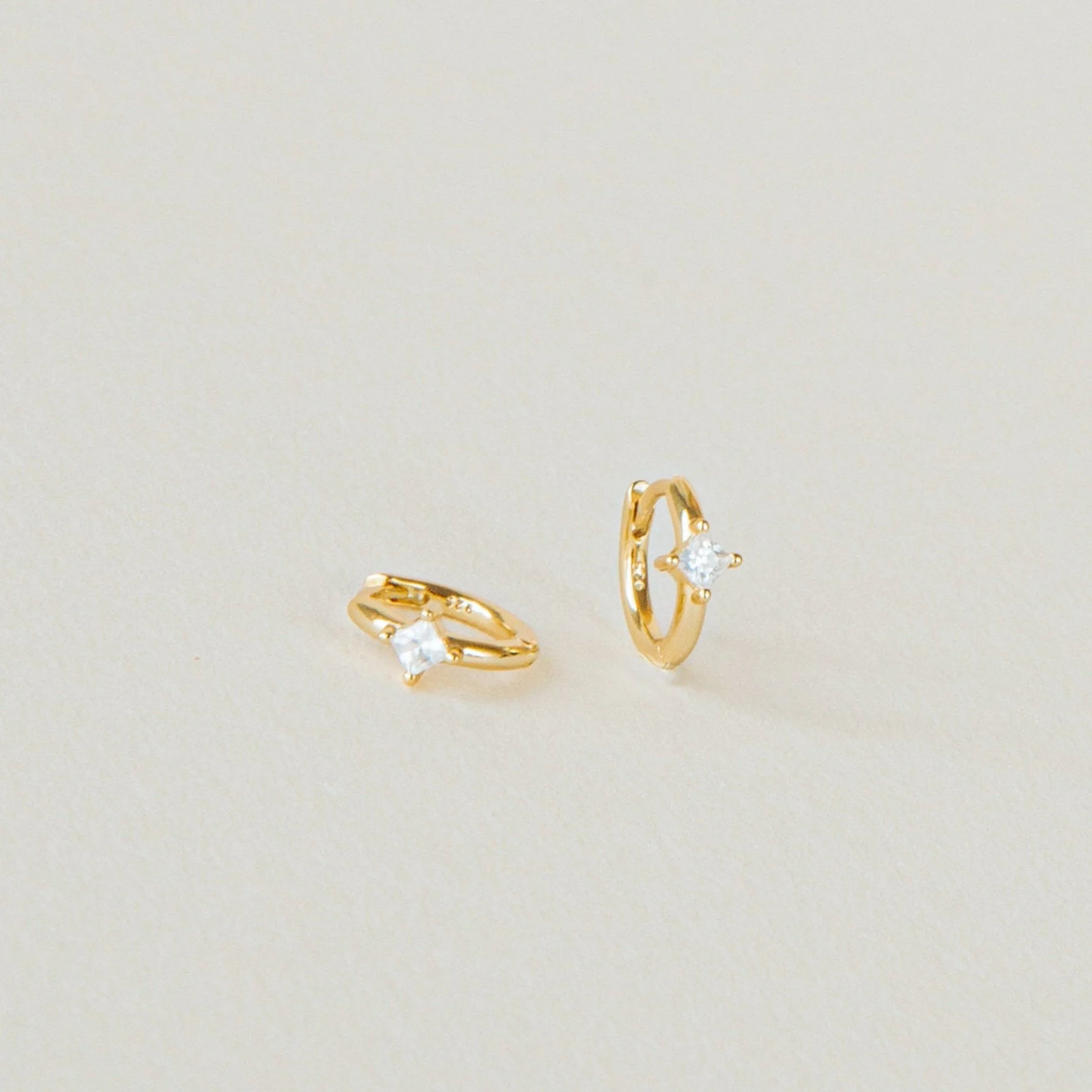 Athena Huggies in 18K Gold - Image 4