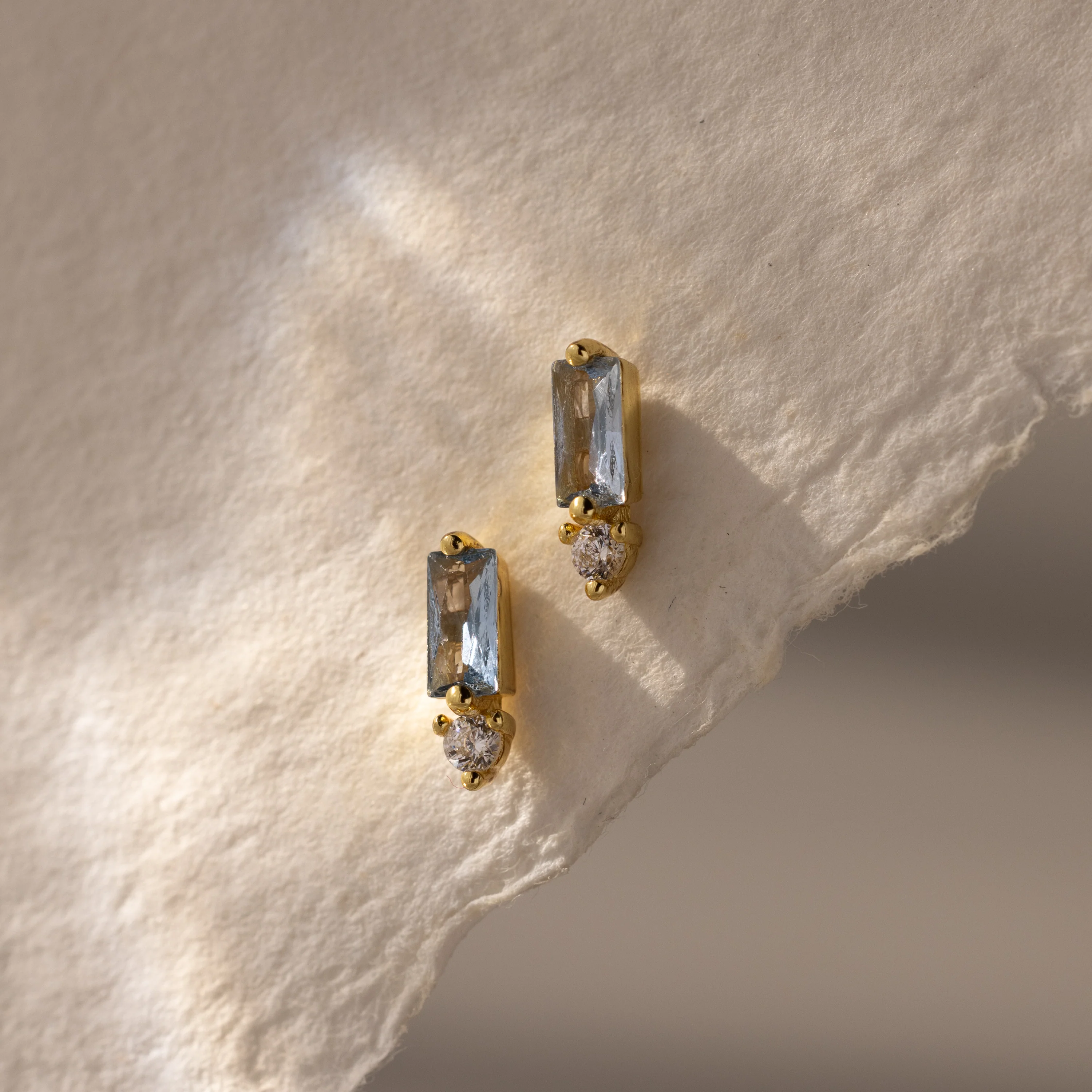 Baguette Birthstone Drop Studs - Image 3