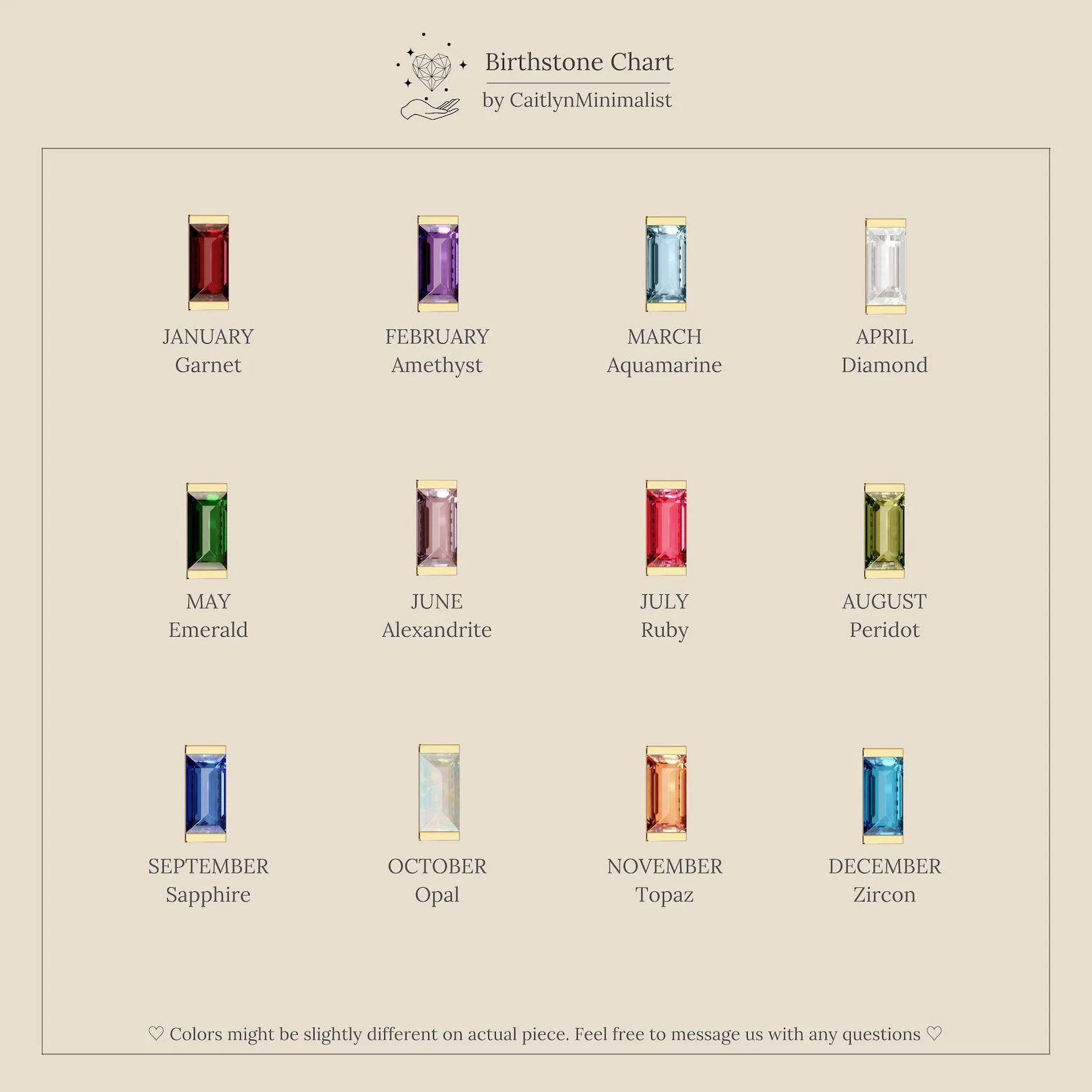 Baguette Birthstone Huggies - Image 8