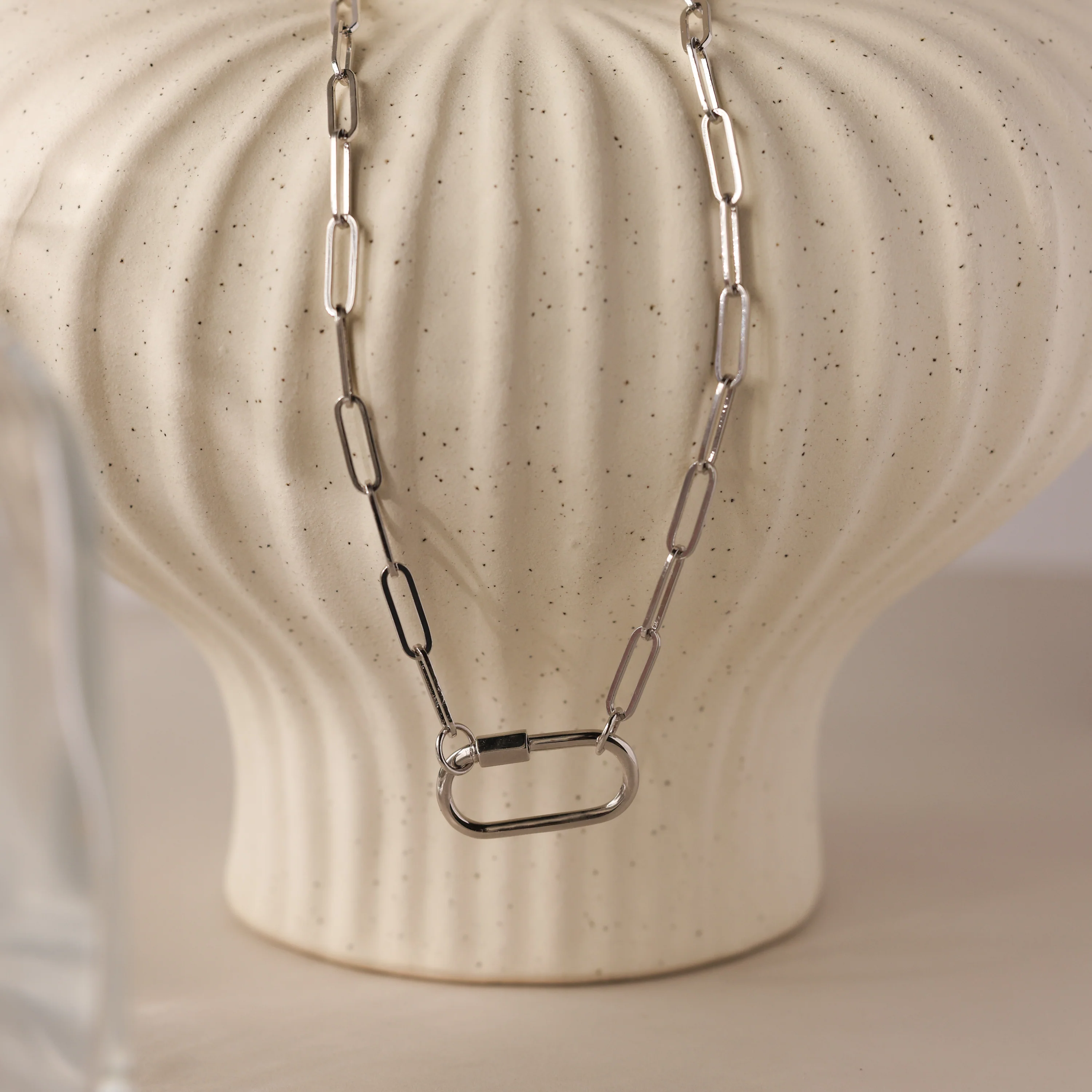 Bar & Carabiner Charm Set in Silver - Image 5