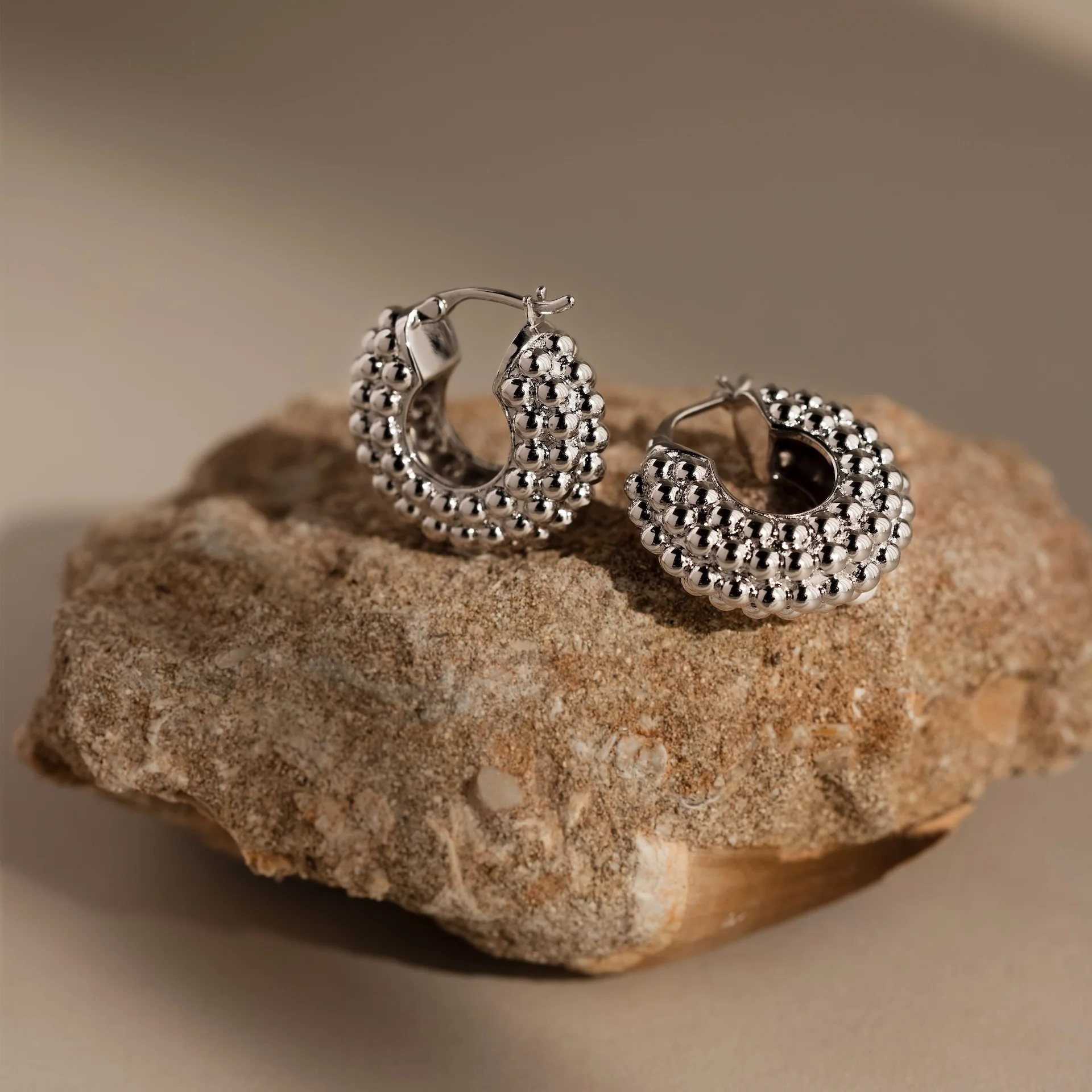 Beaded Dome Hoops - Image 4