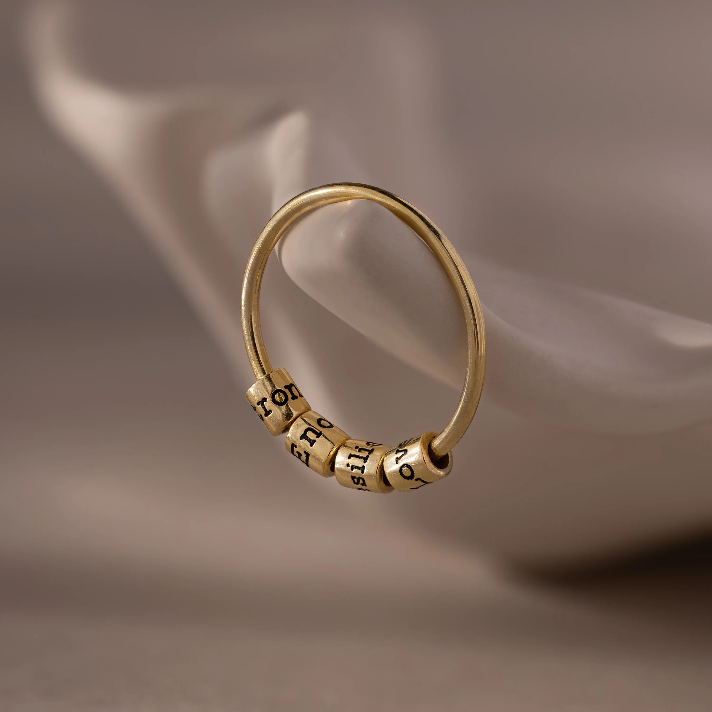 Beaded Multiple Name Ring