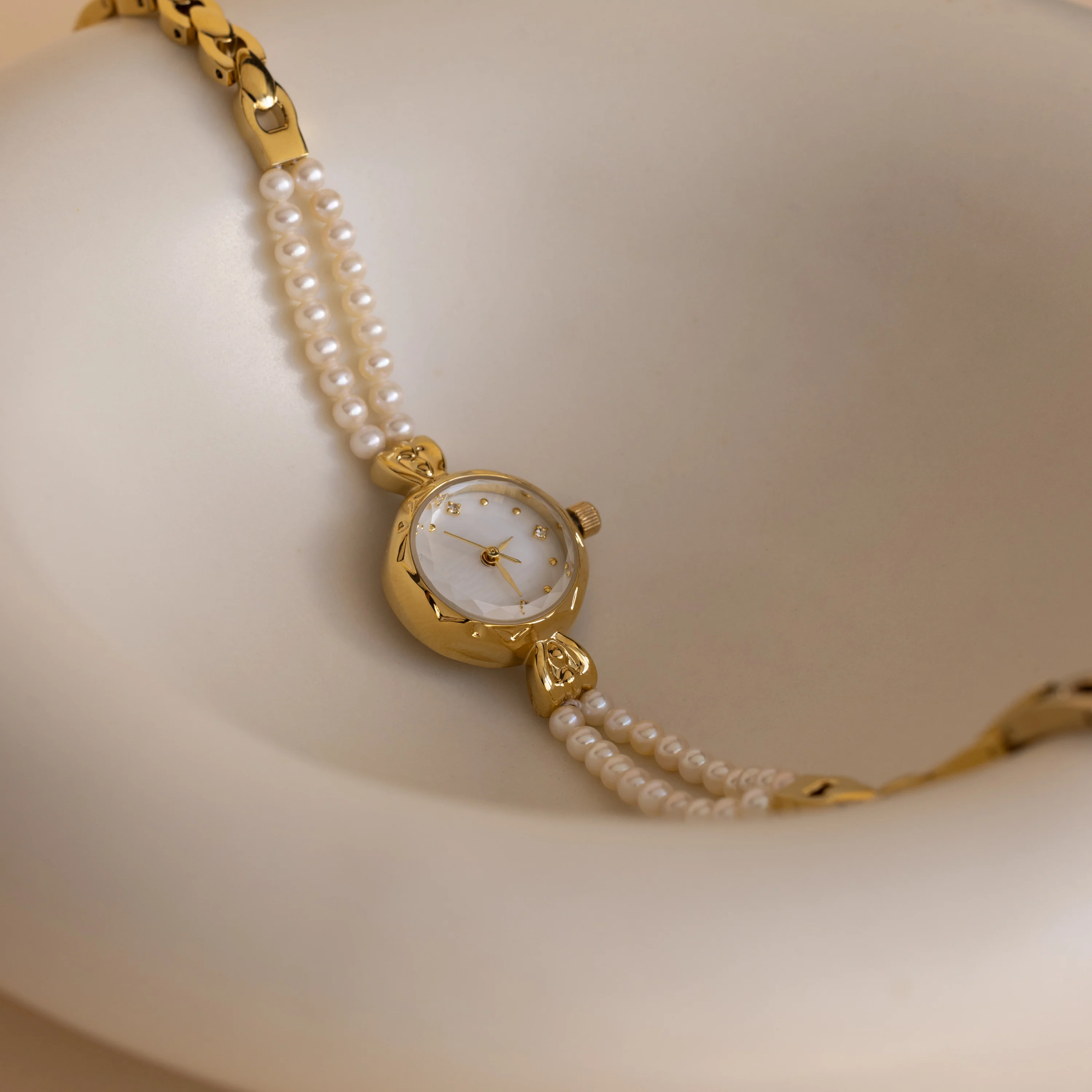 Beaded Pearl Timepiece - Image 8