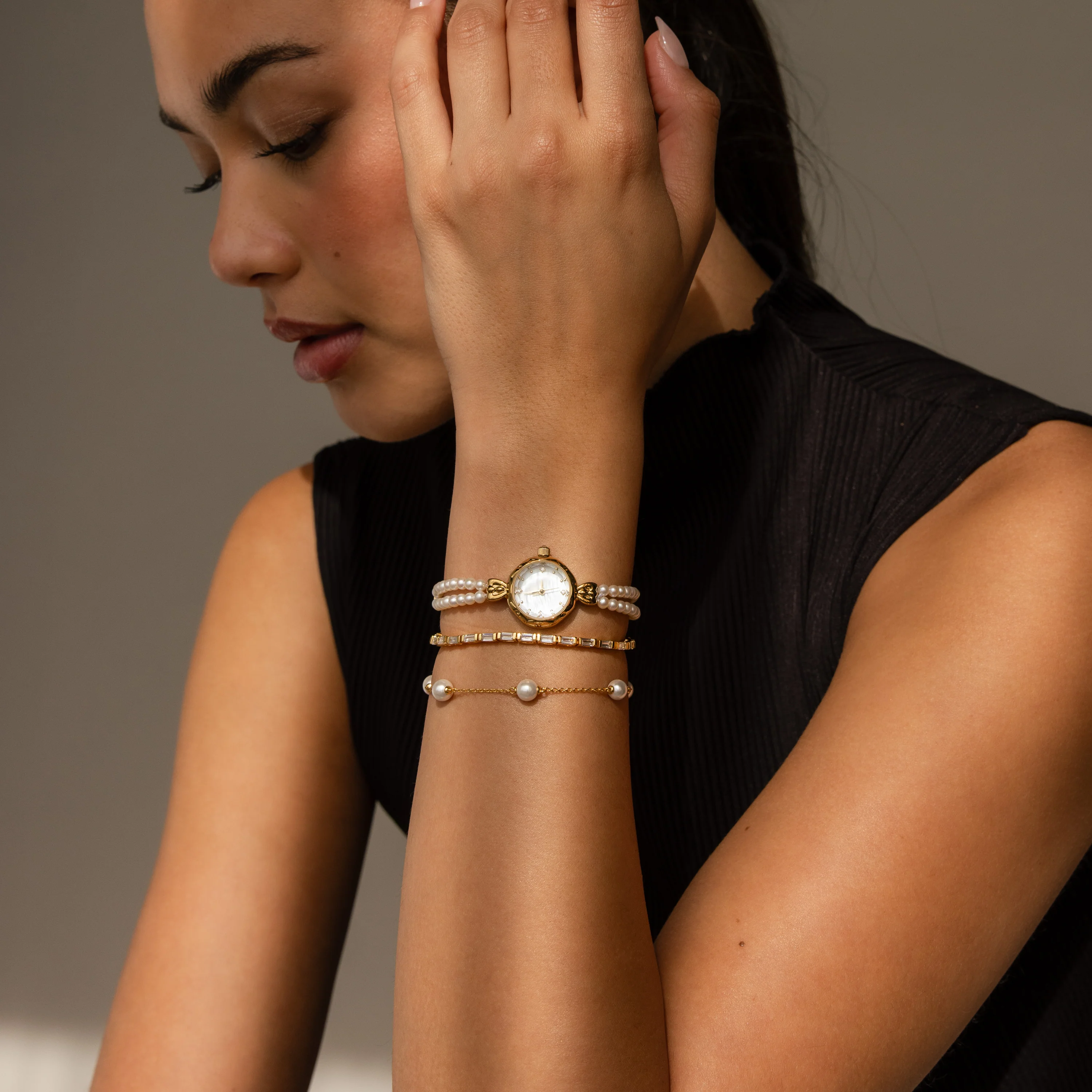 Beaded Pearl Timepiece - Image 7