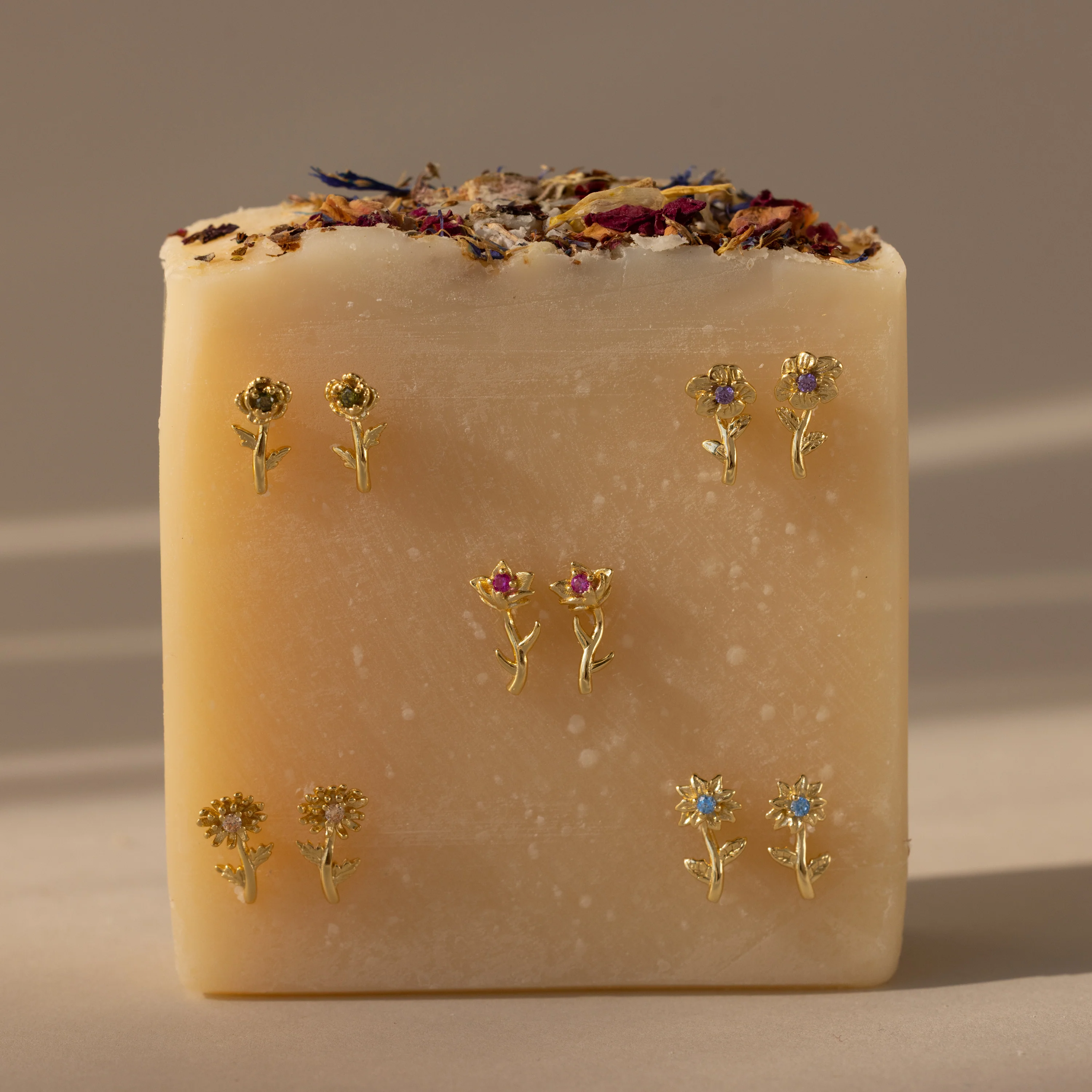 Birth Flower Stud Earrings - Image 8