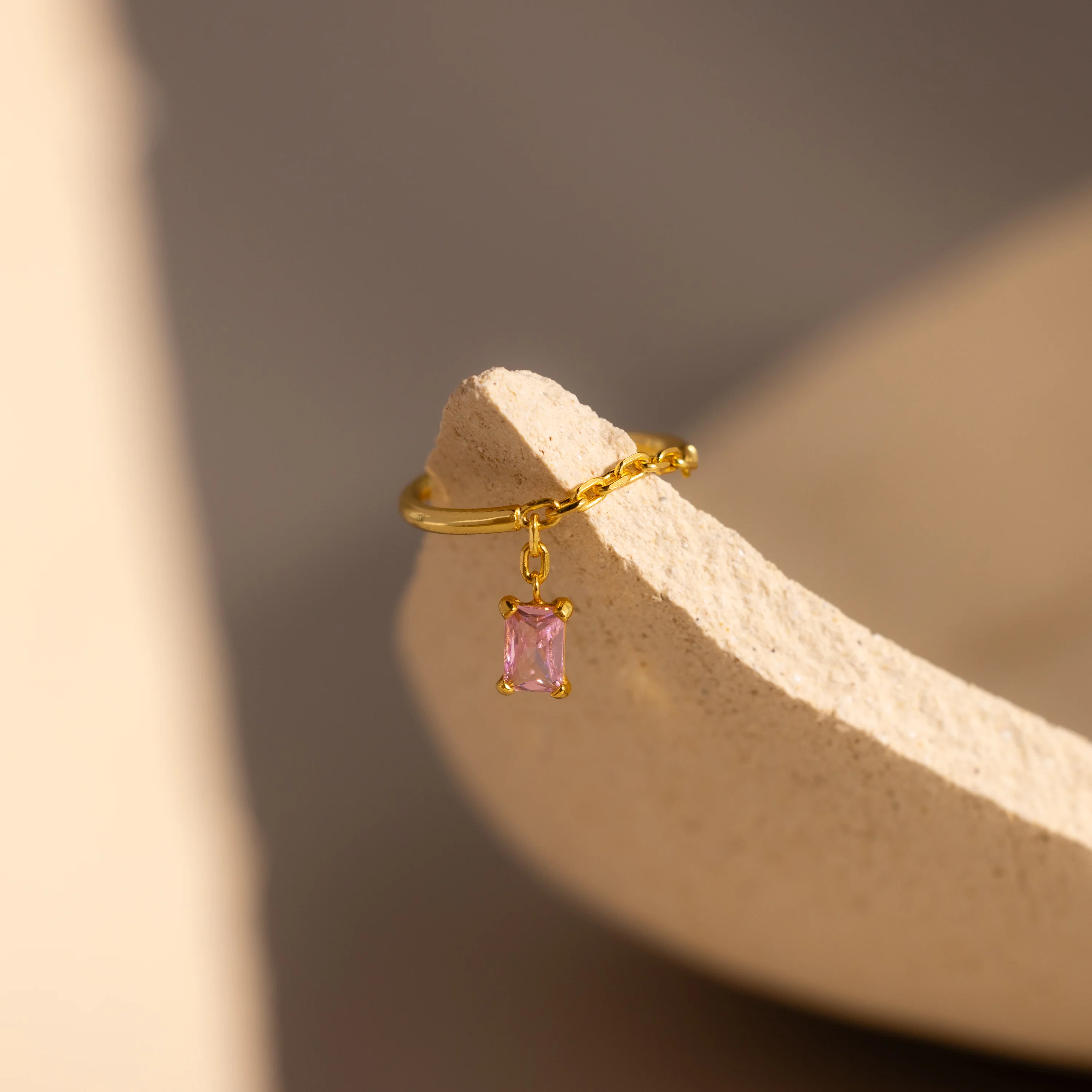 Birthstone Drop Chain Ring - Image 10