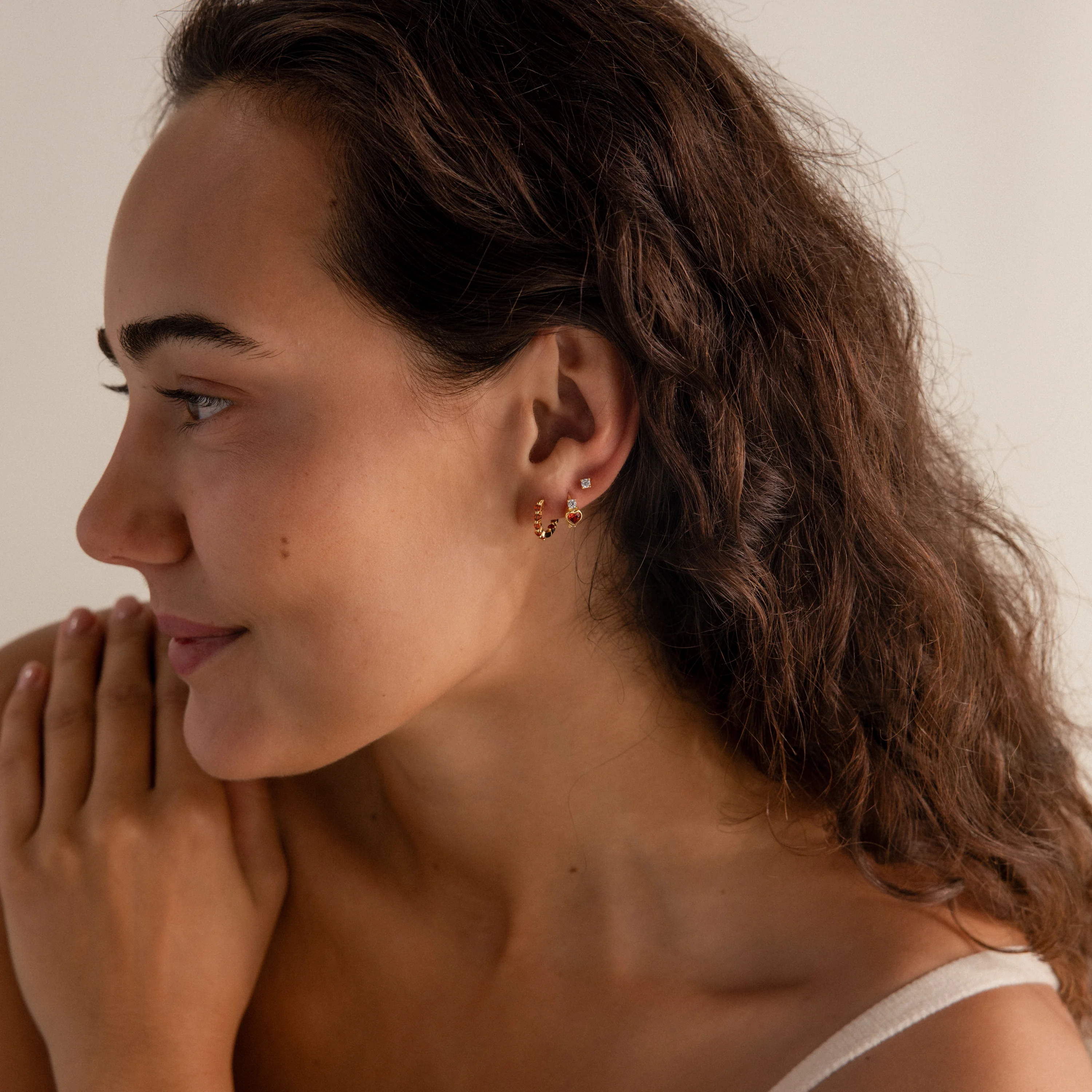 Ruby Heart Hoops - Image 8