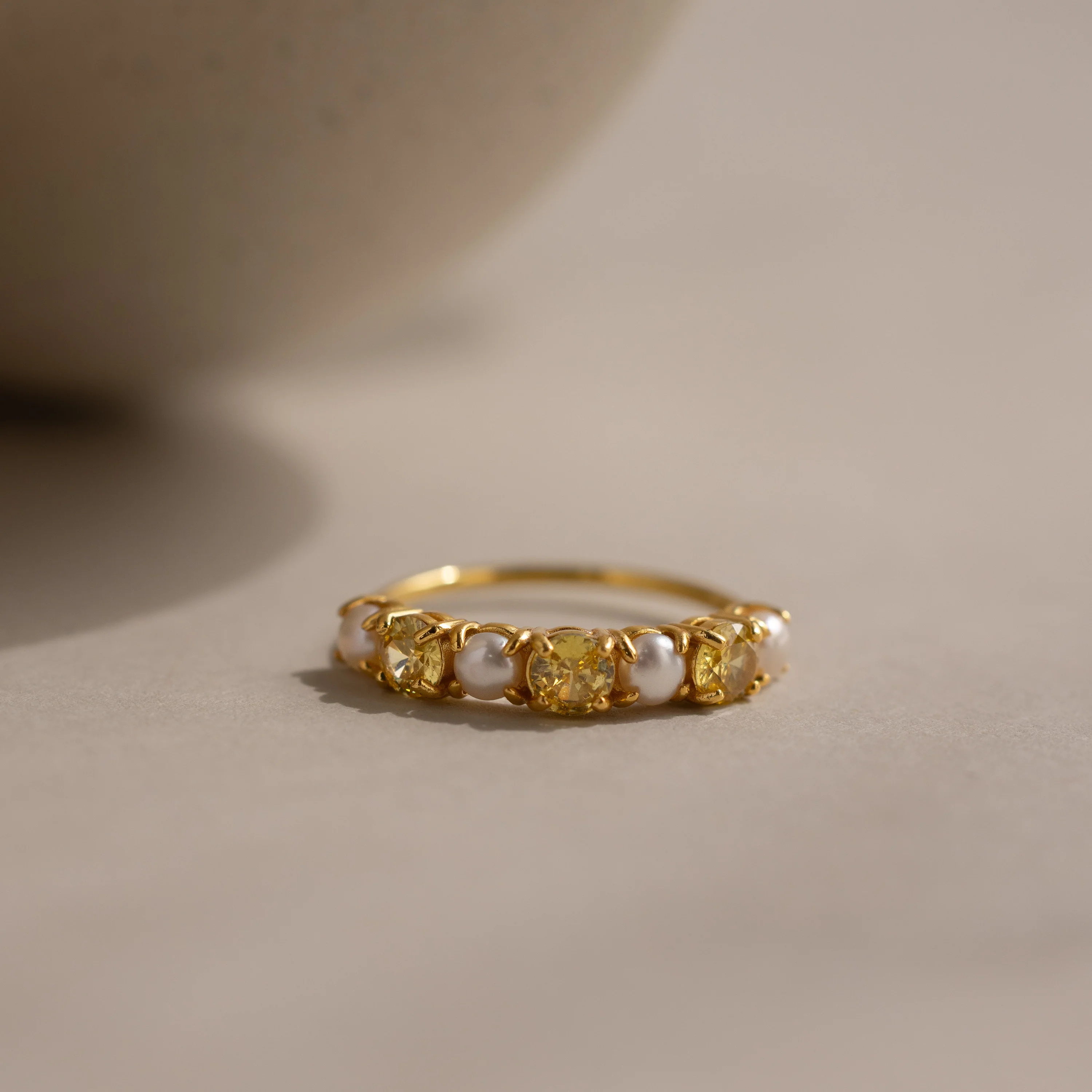 Topaz & Pearl Lace Ring