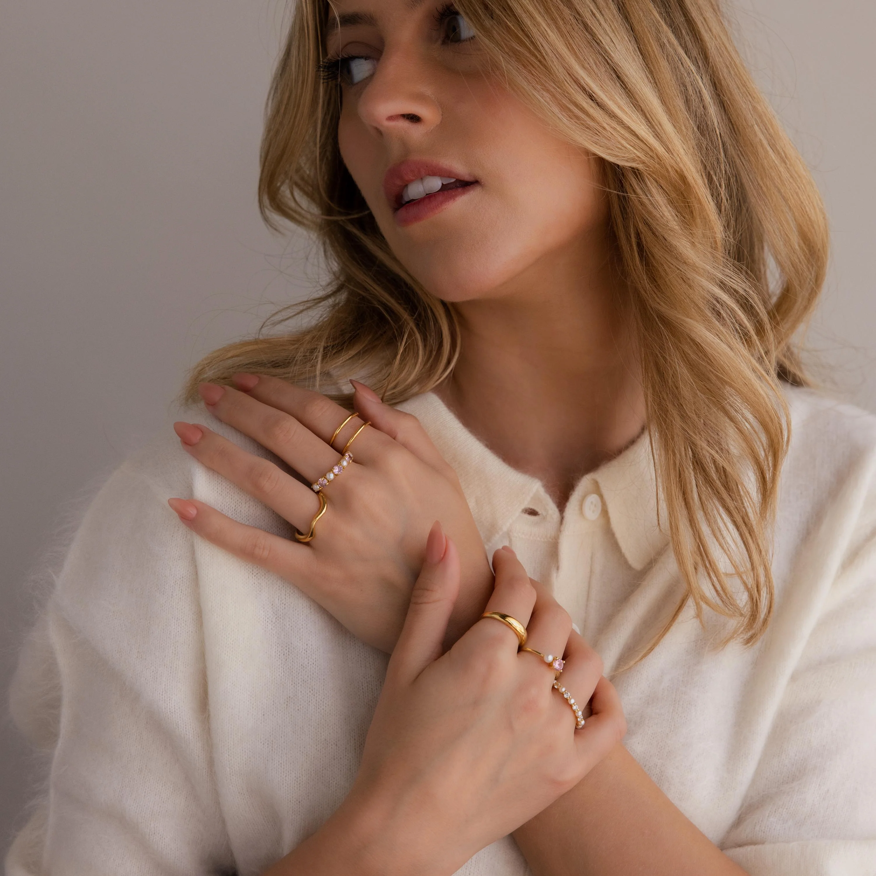 Birthstone & Pearl Lace Ring - Image 16