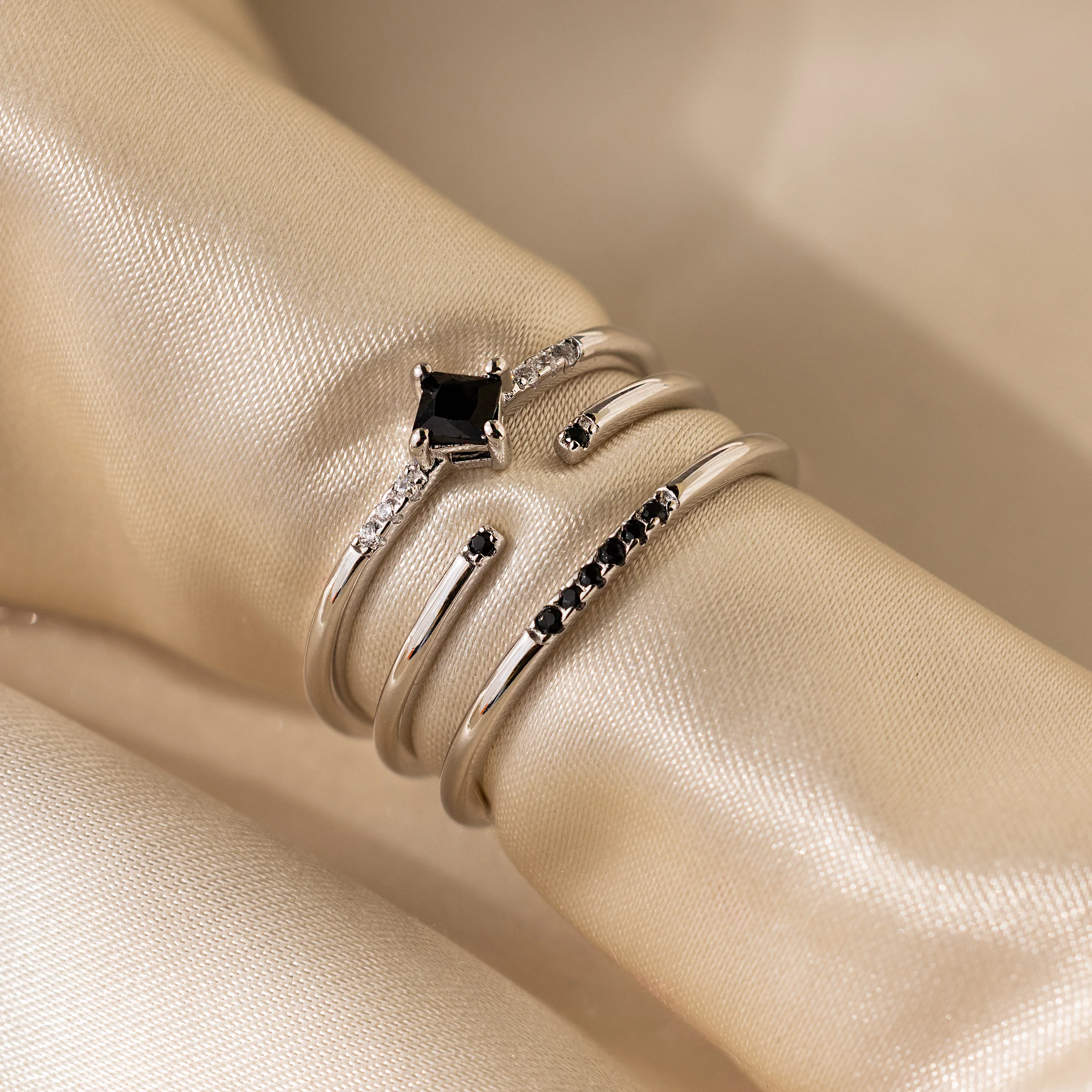 Black Abyss Ring Set - Image 4
