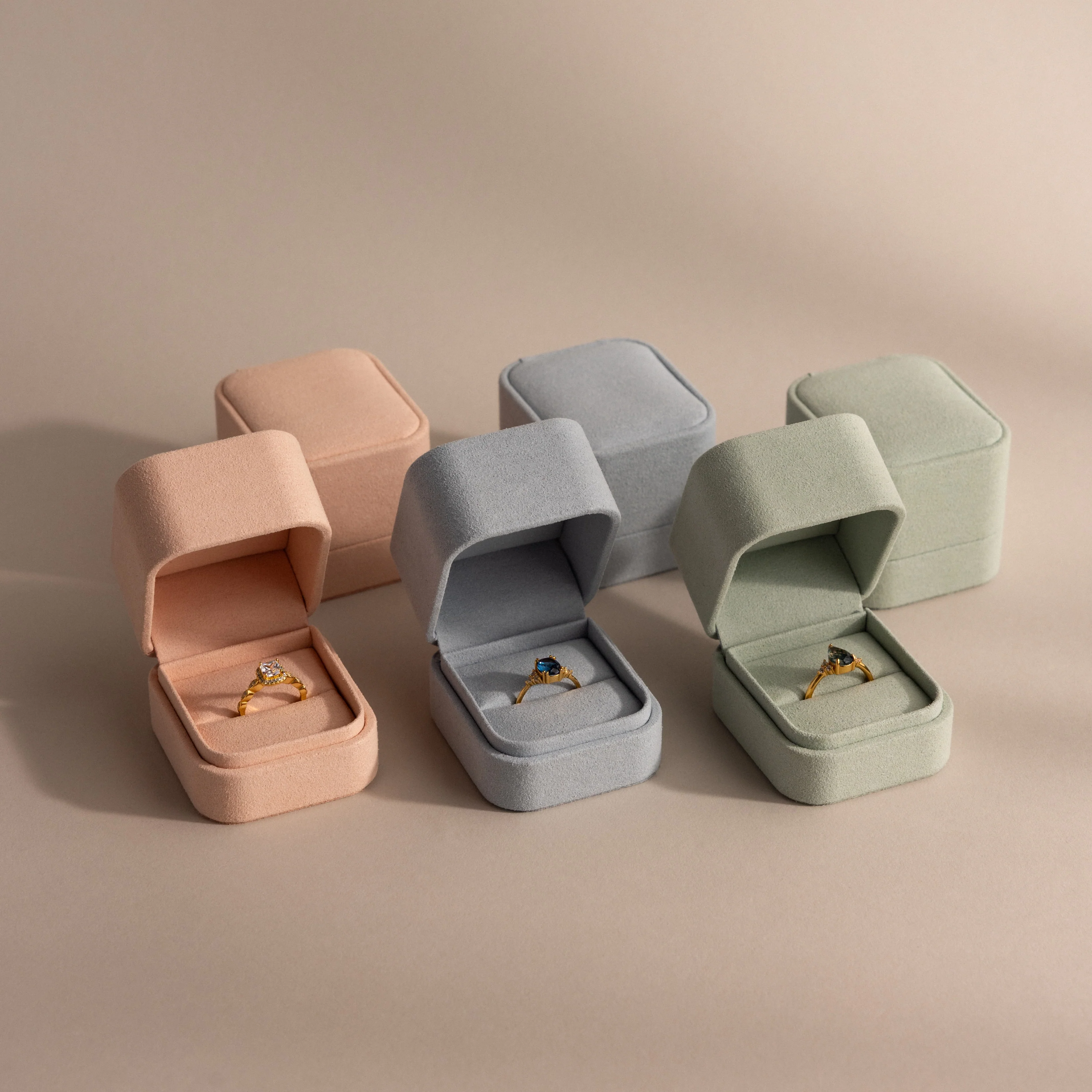 Blue Suede Ring Box - Image 9