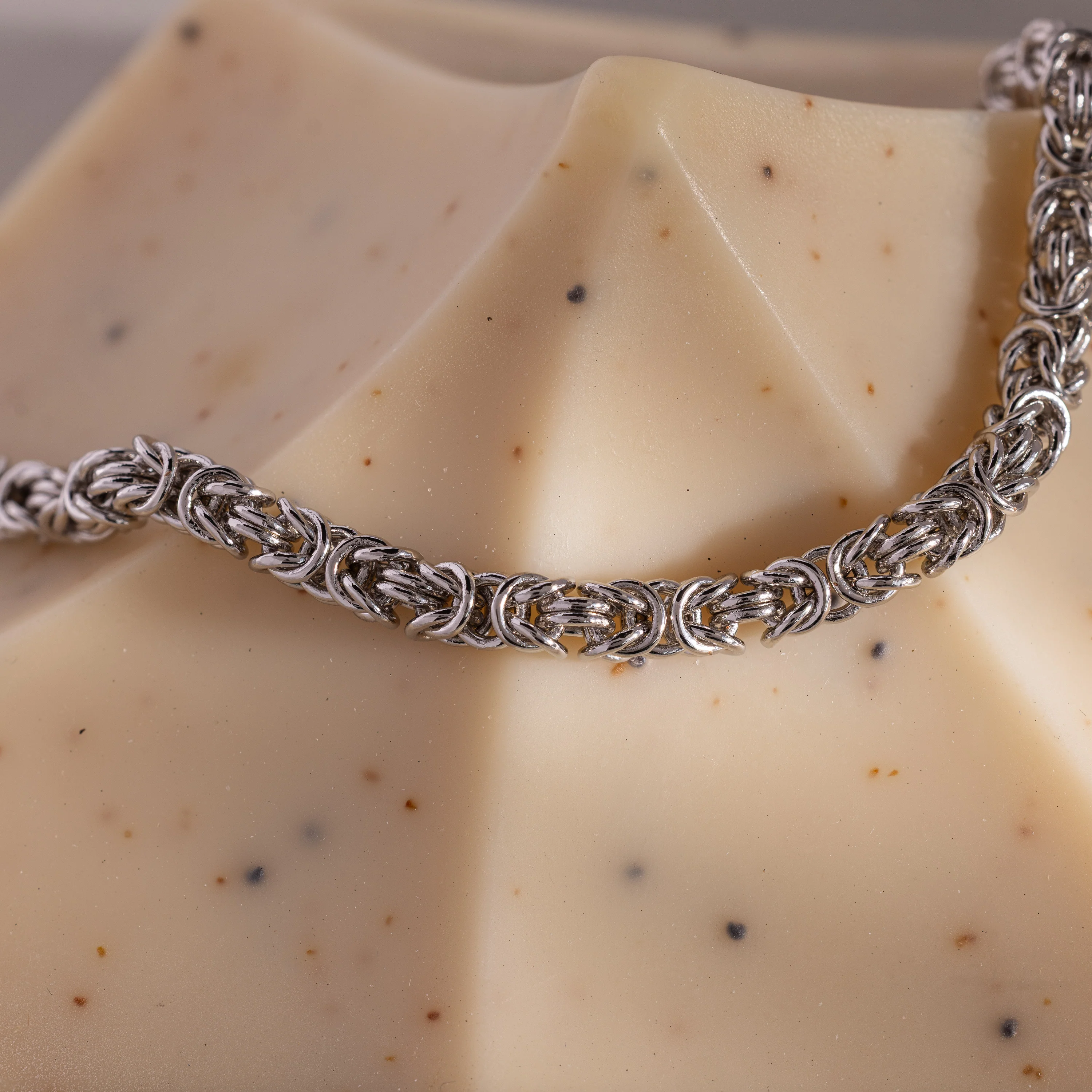 Bold Byzantine Bracelet in Silver - Image 3