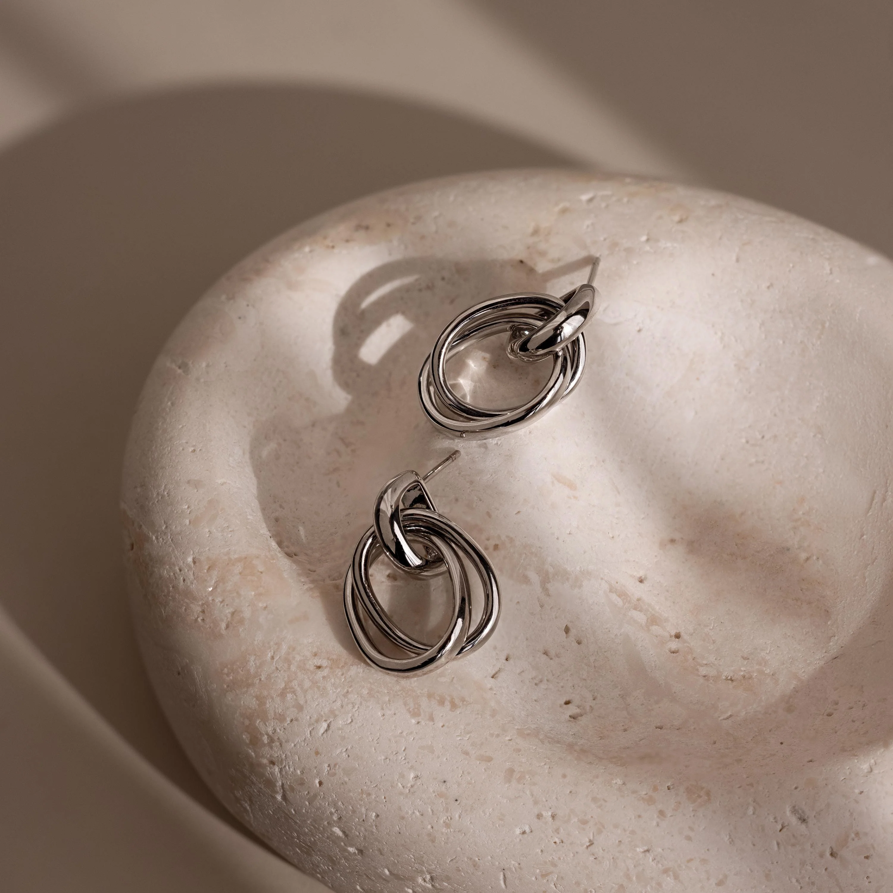 Bold Duo Knot Earrings - Image 5