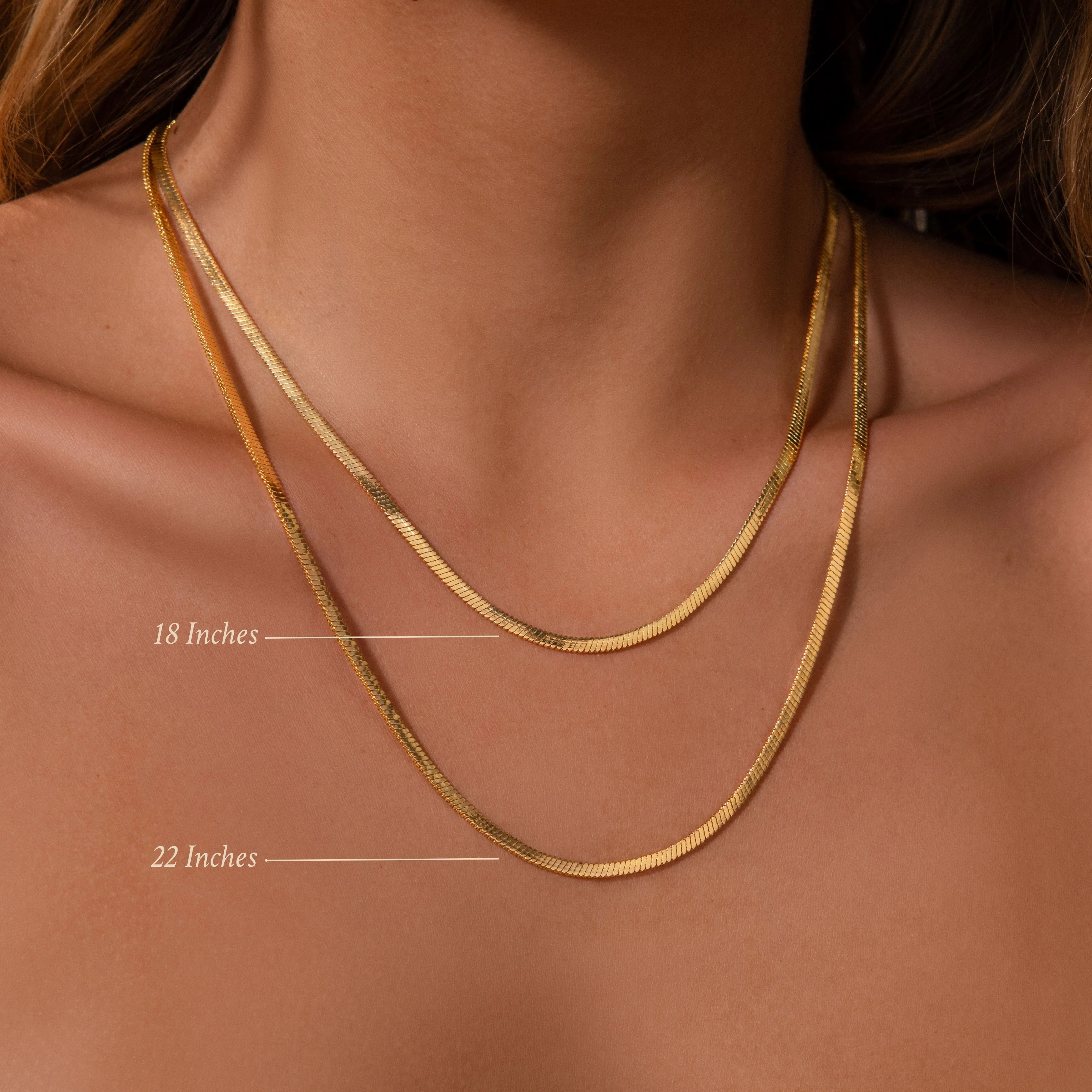 Bold Snake Chain Necklace in 18K Gold - Image 2