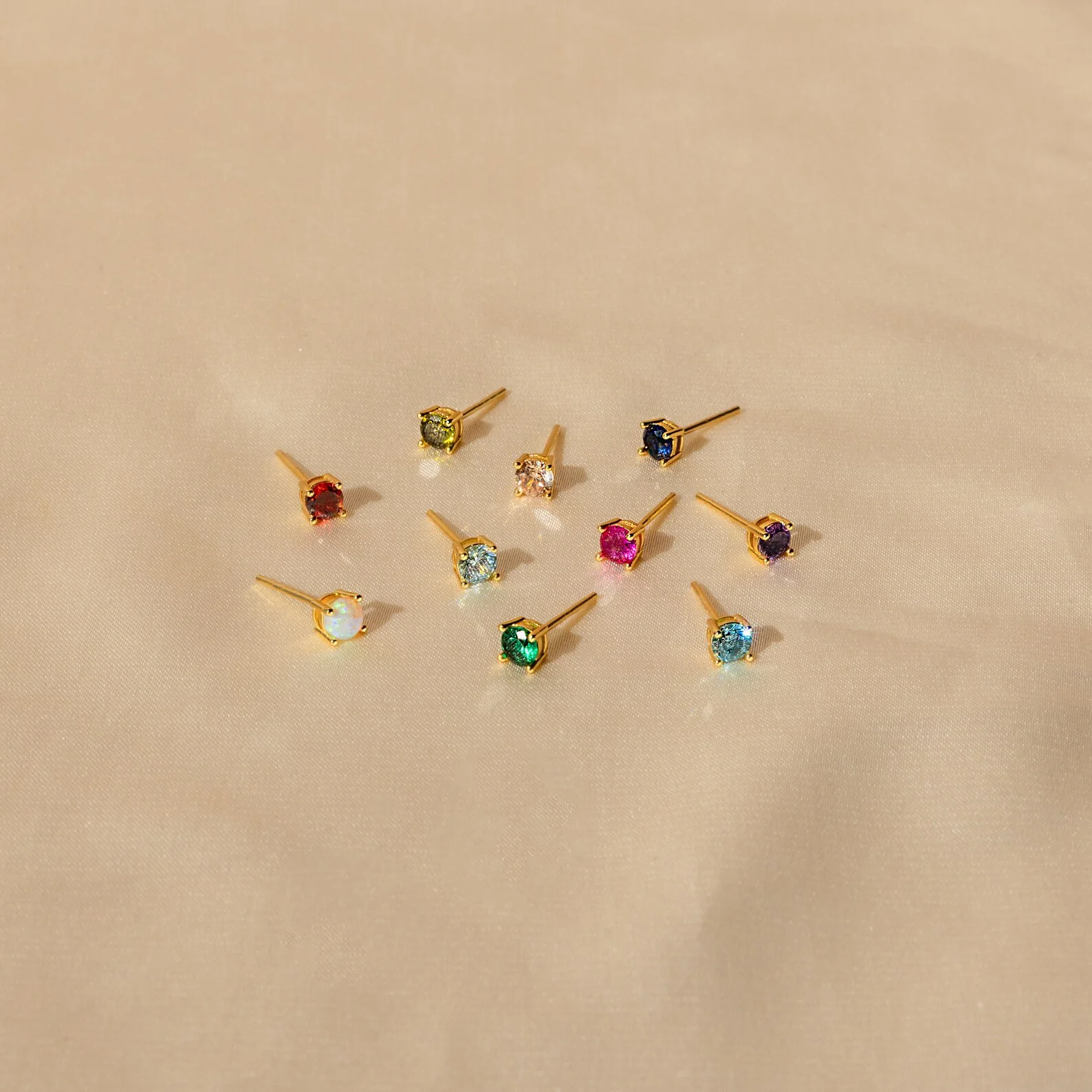 Booker Large Birthstone Studs - Image 4