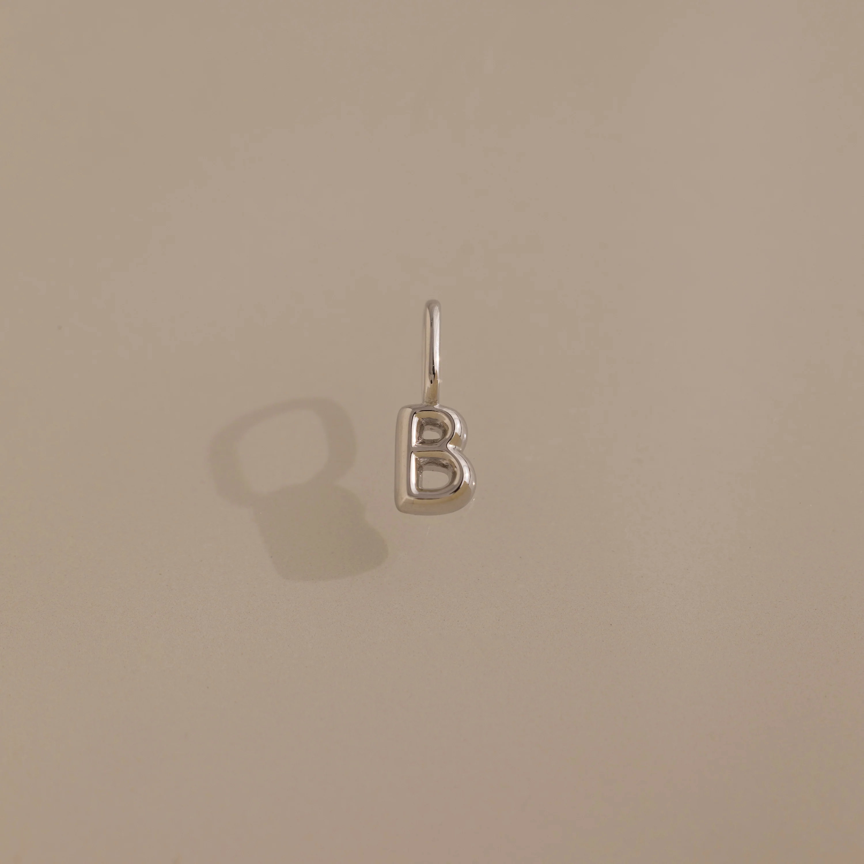 Bubble Letter Charm in Silver - Image 5