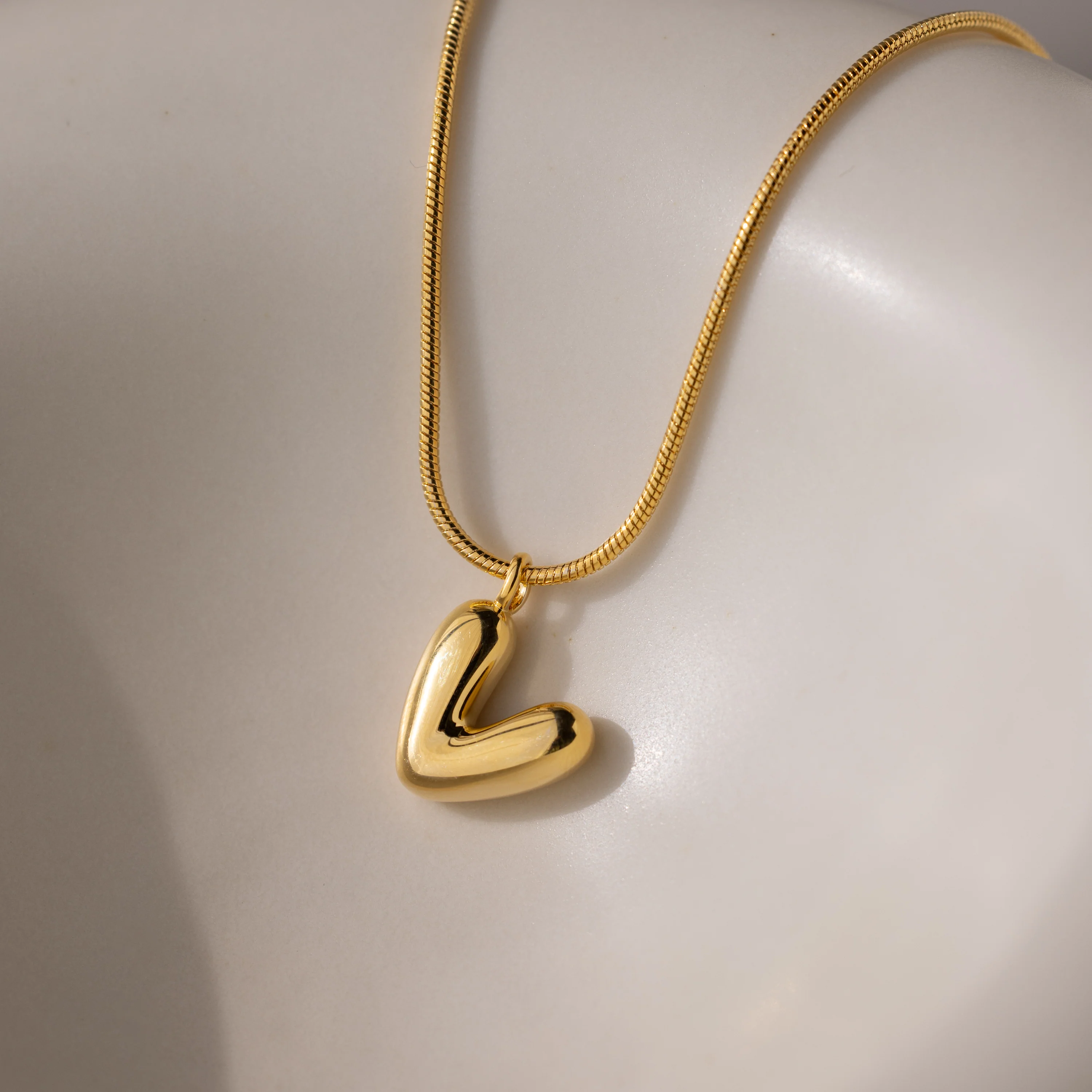 Bubble Letter Necklace in 18K Gold - Image 29