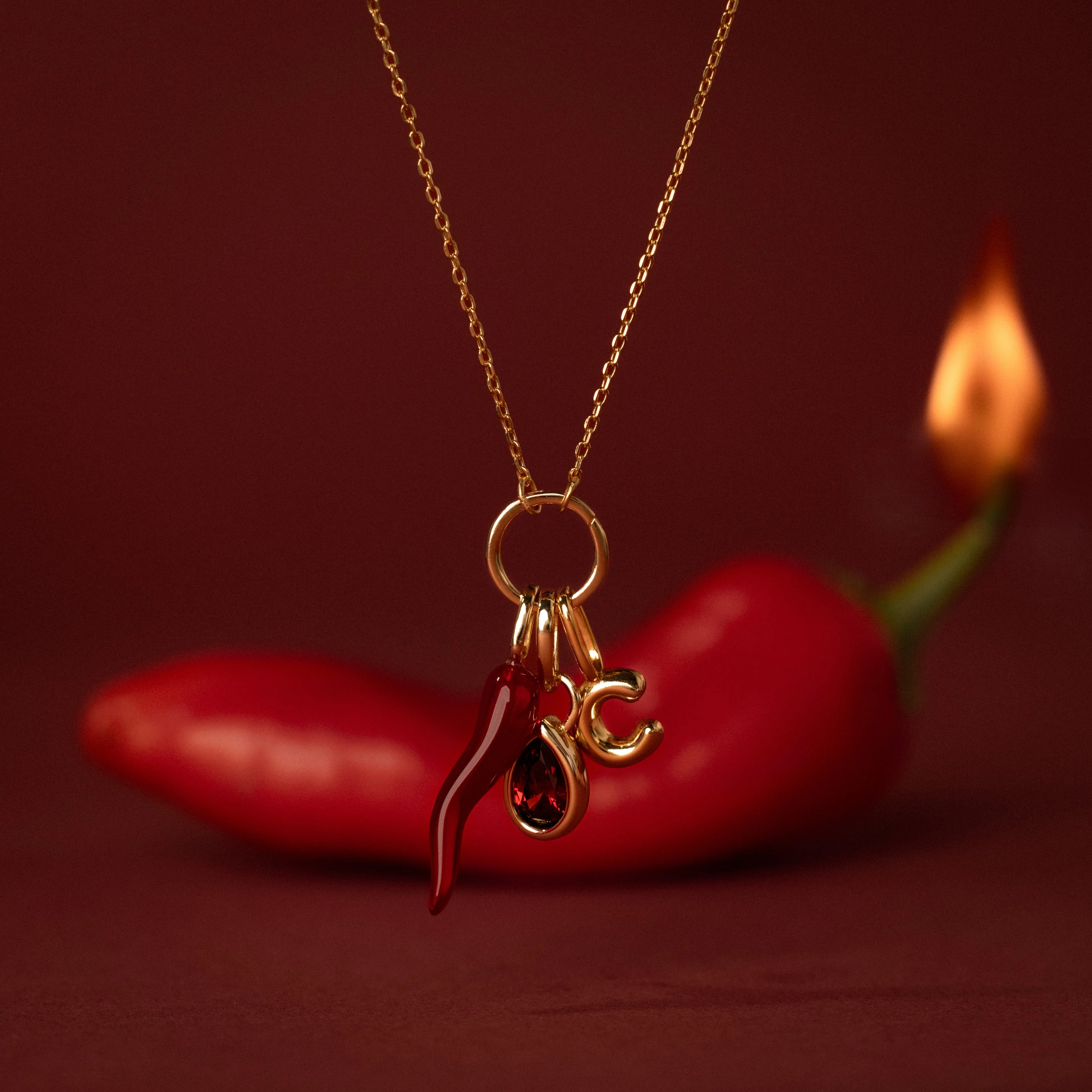 Chili Pepper Charm in 18K Gold - Image 5
