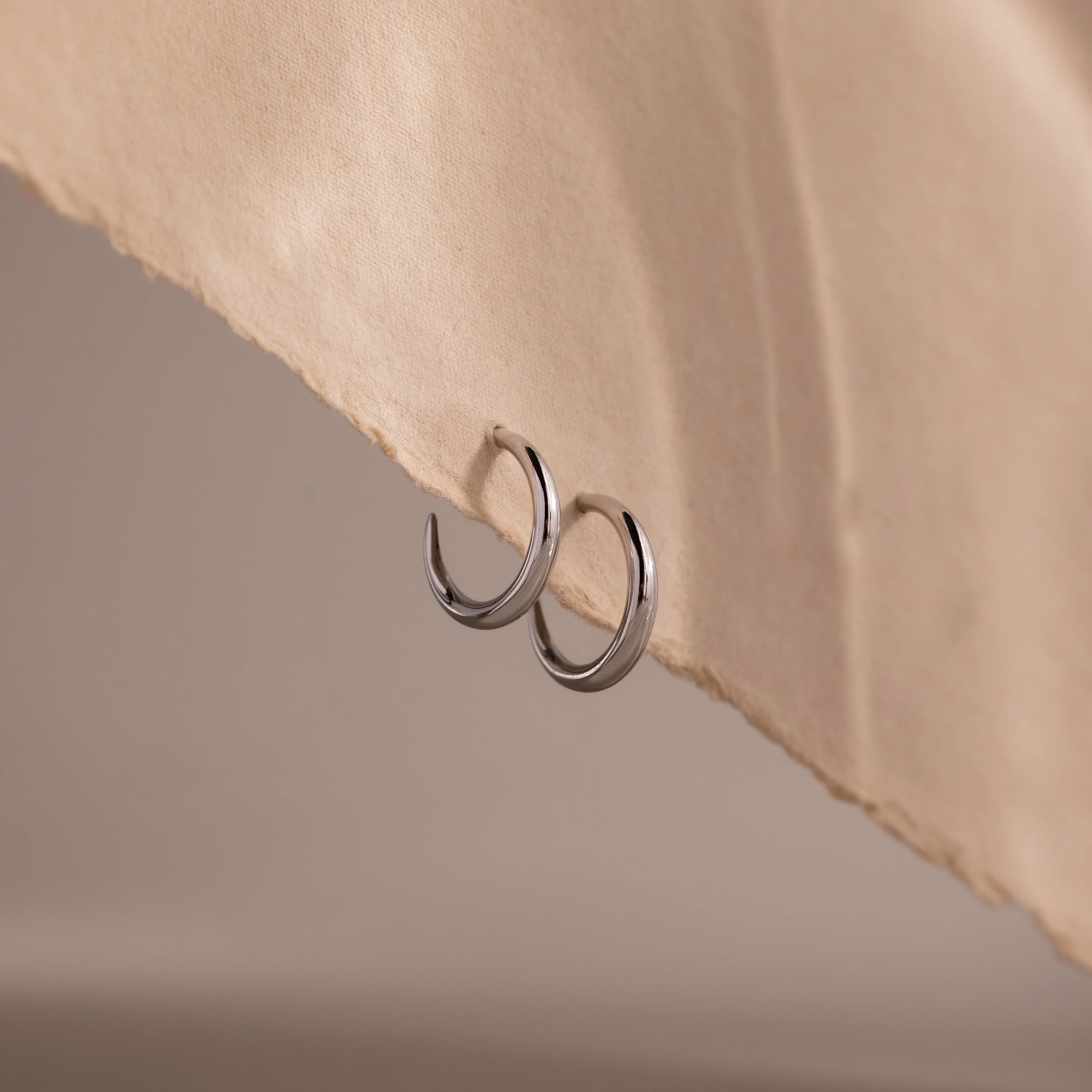 Chloe Hoops in Silver - Image 3