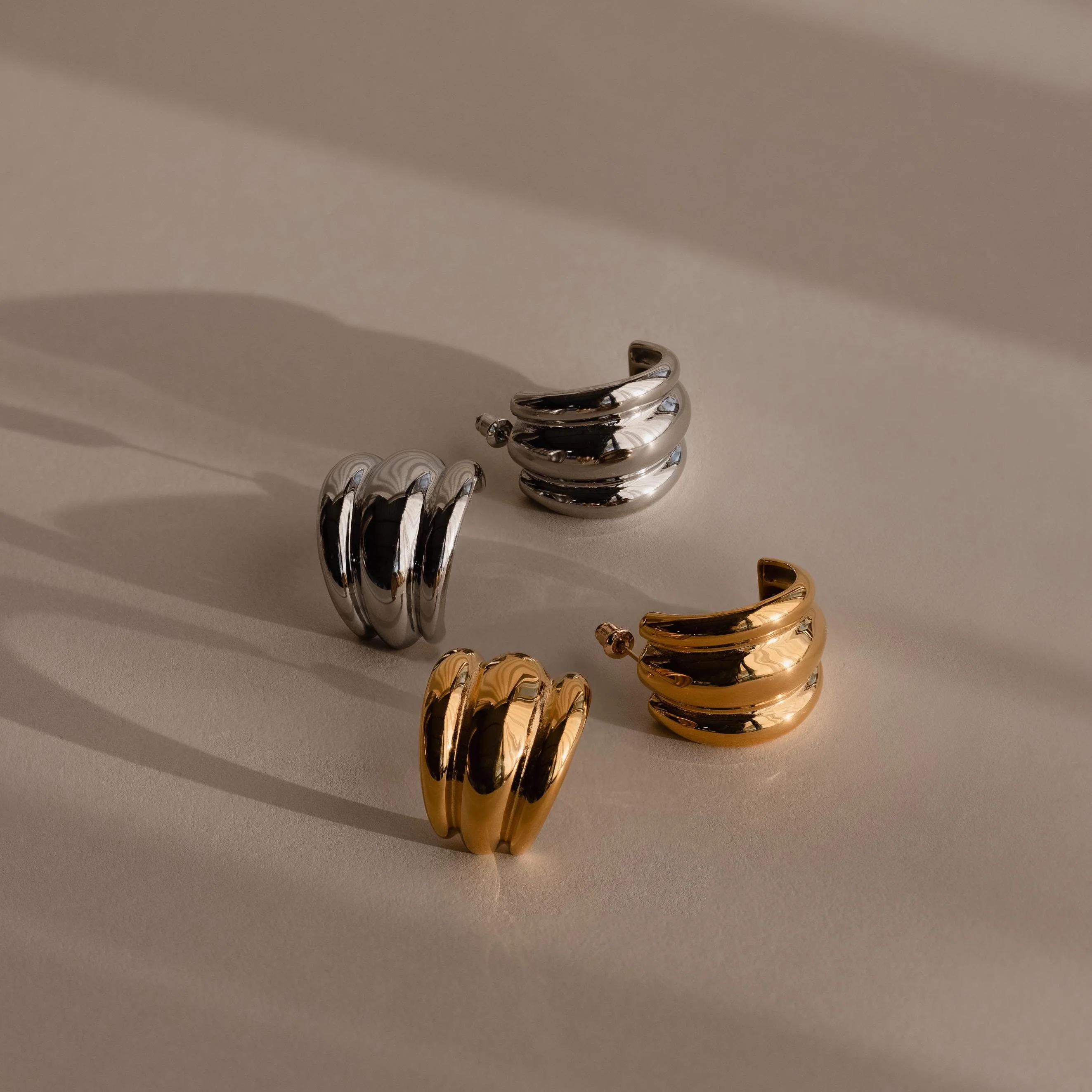 Chunky Triple Hoops - Image 3