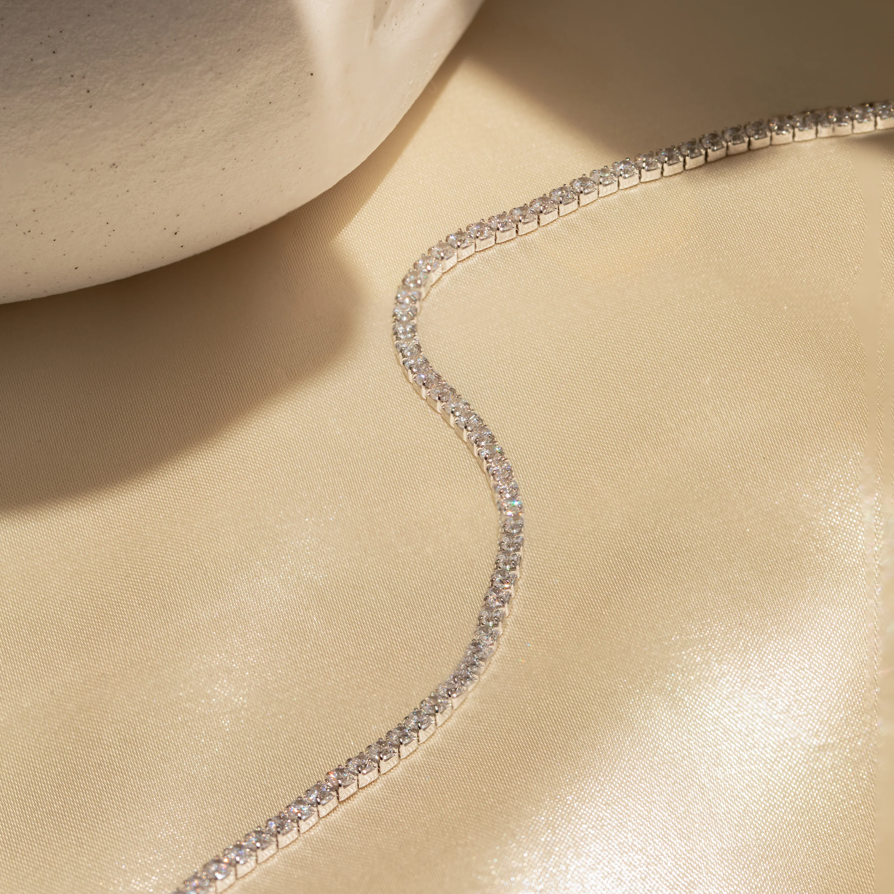 Classic Diamond Tennis Bracelet in Silver - Image 7