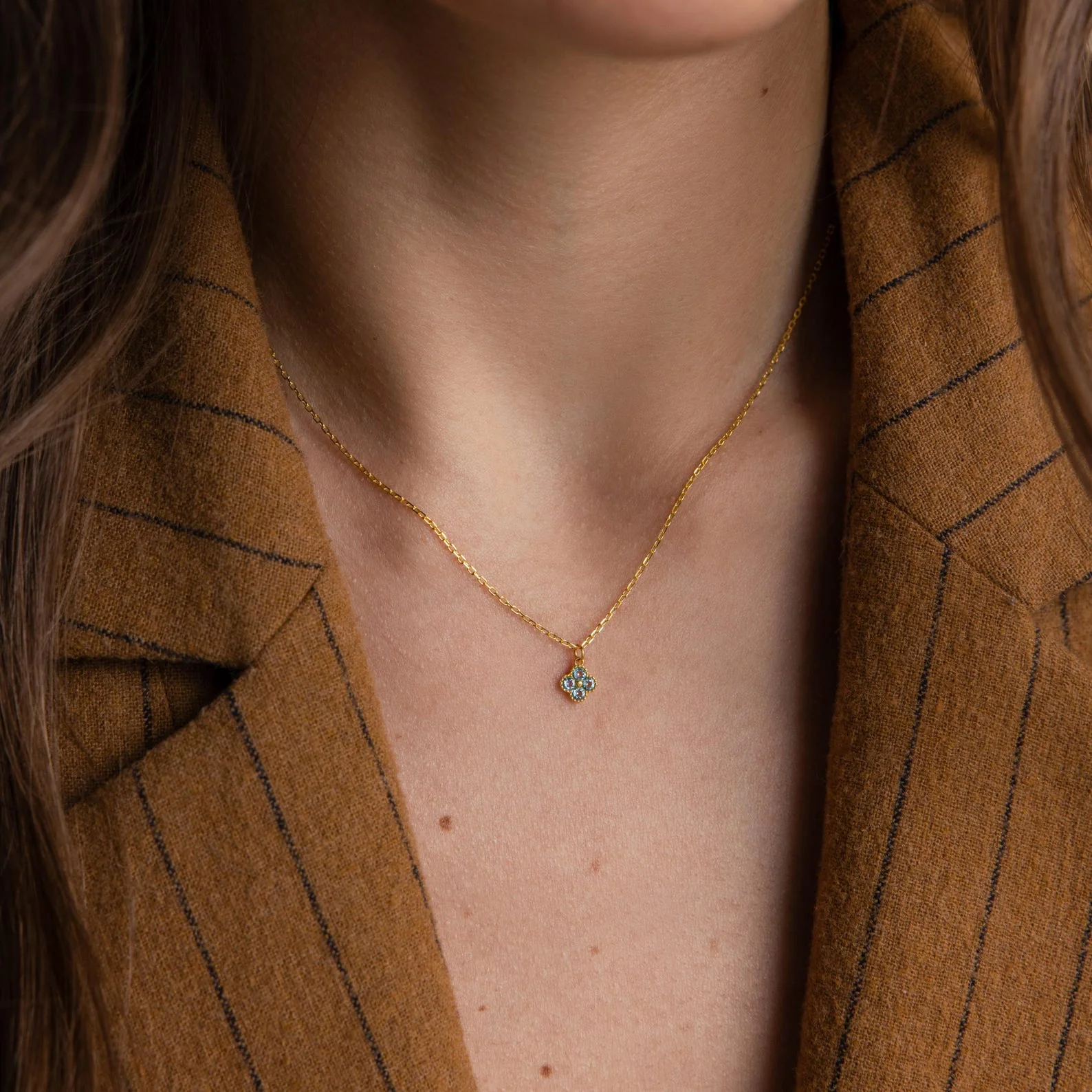Clover Birthstone Necklace - Image 2