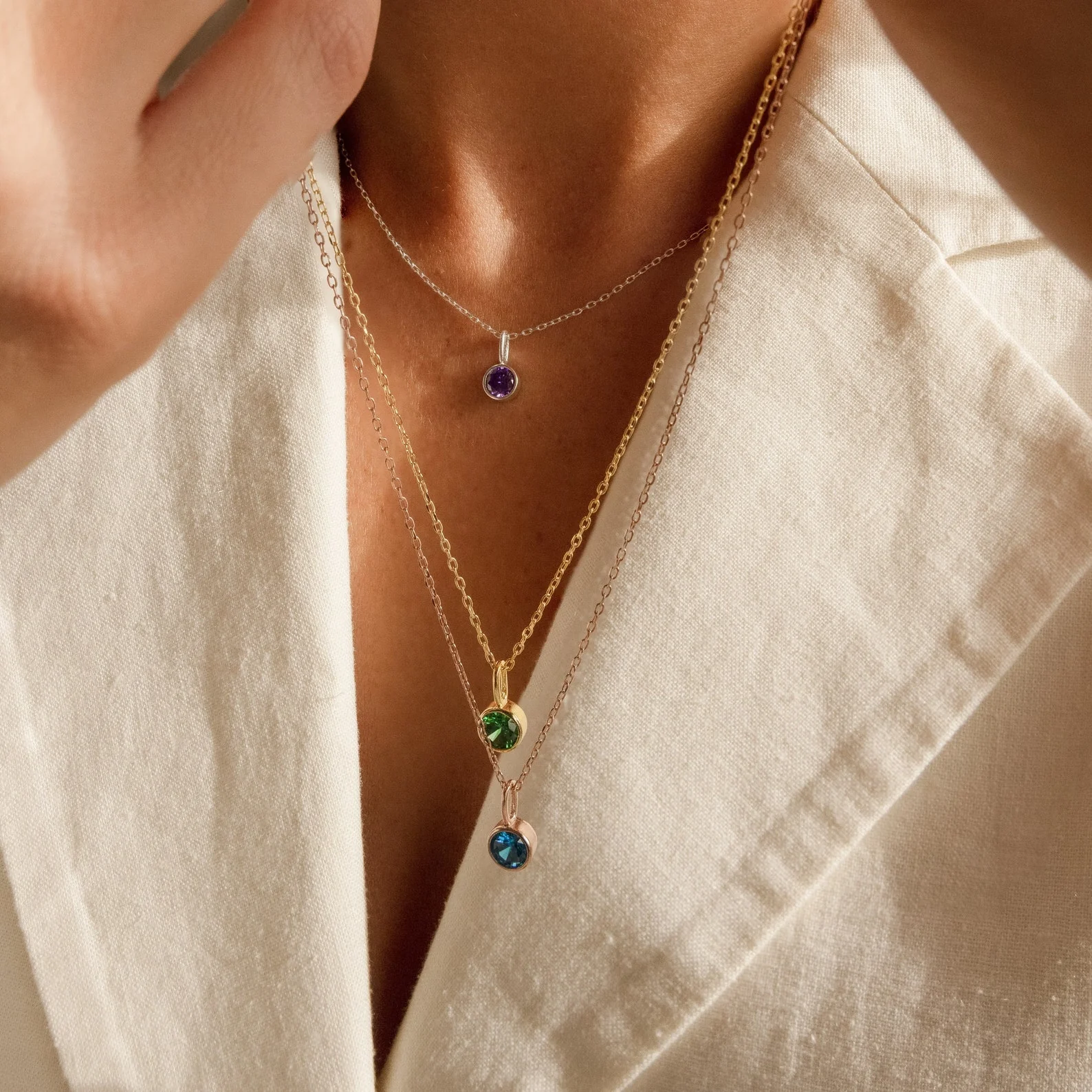 Custom Birthstone Necklace - Image 5