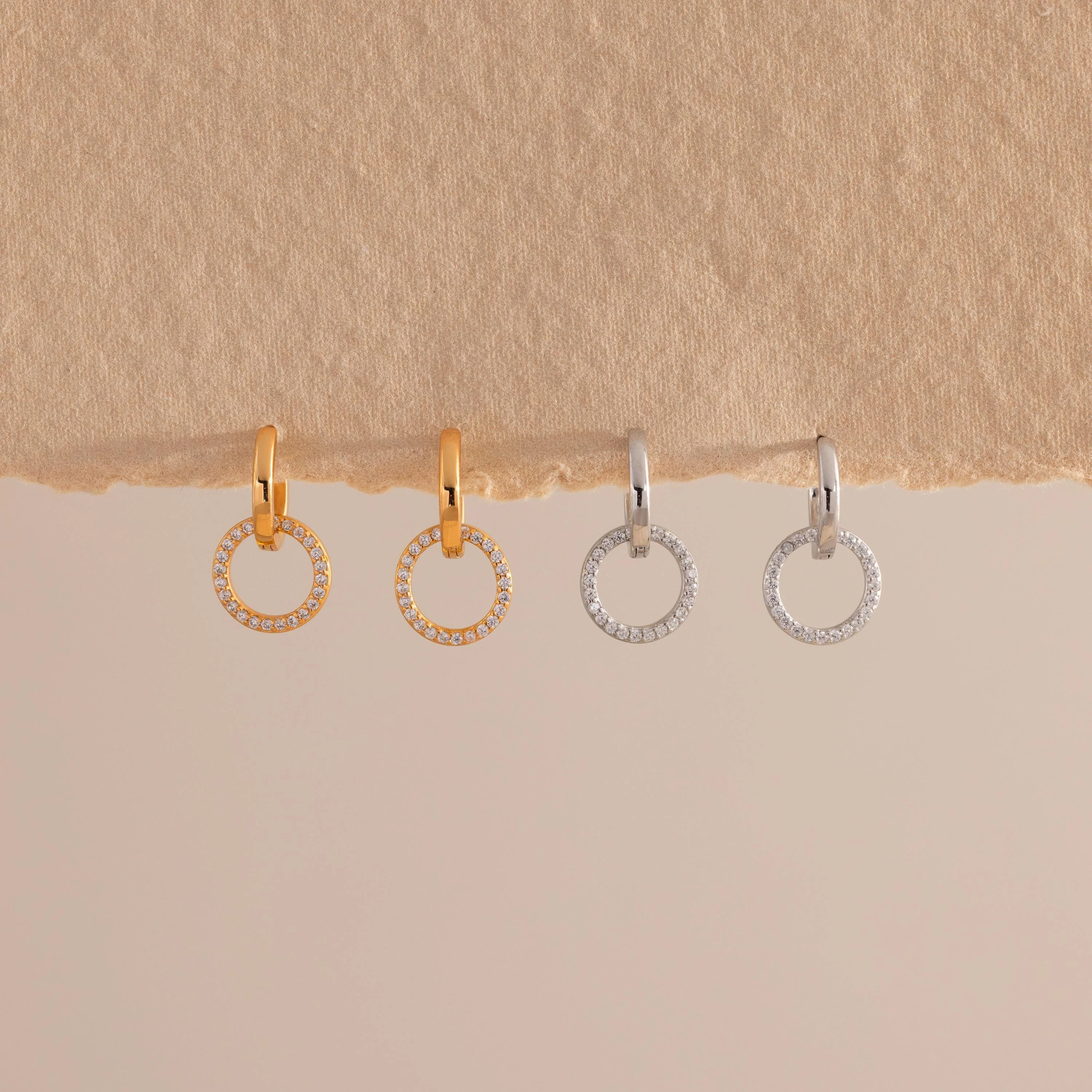 Dainty Duo Pave Huggies - Image 3