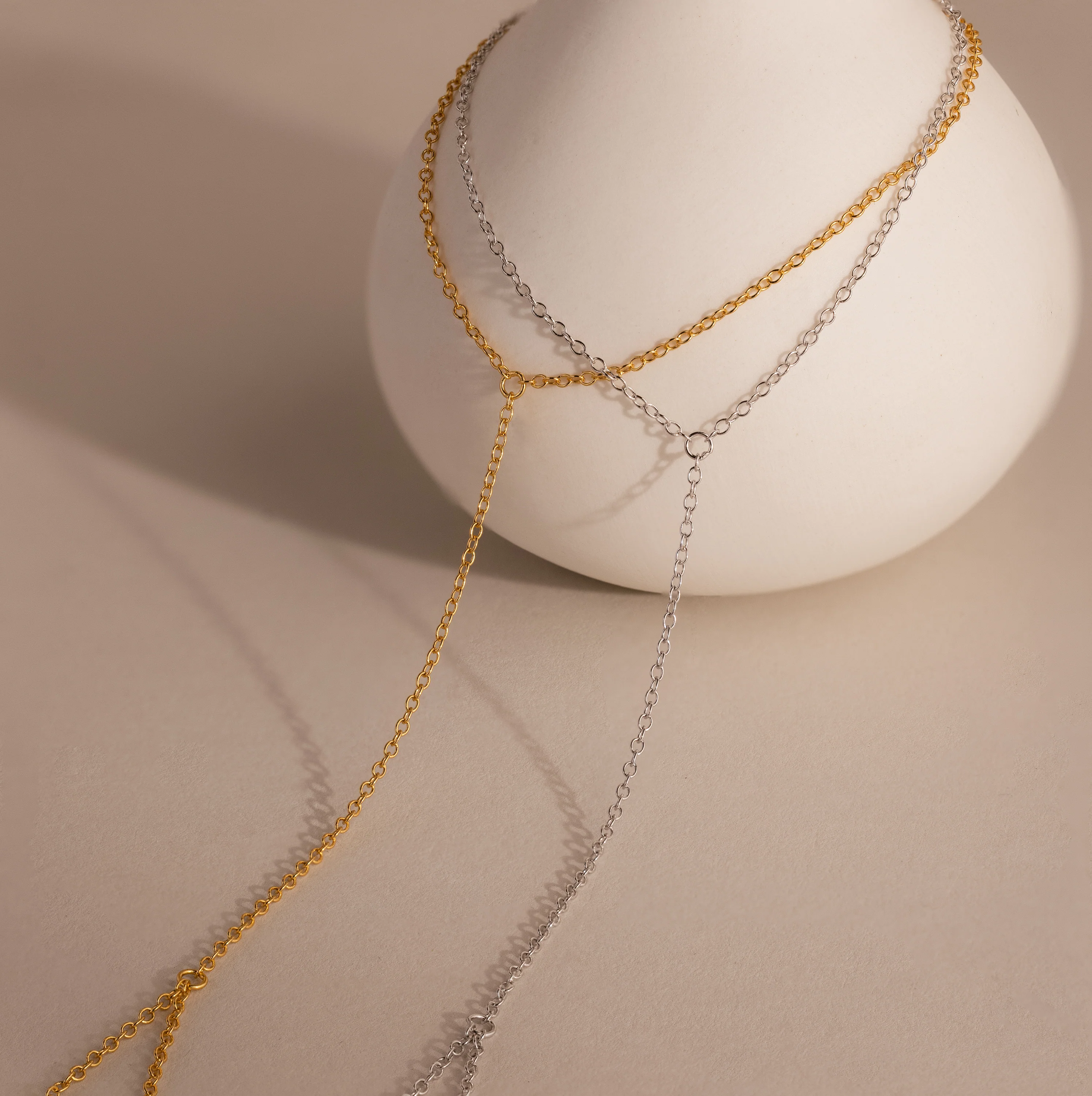 Dainty Hand Chain Bracelet in 18K Gold - Image 5