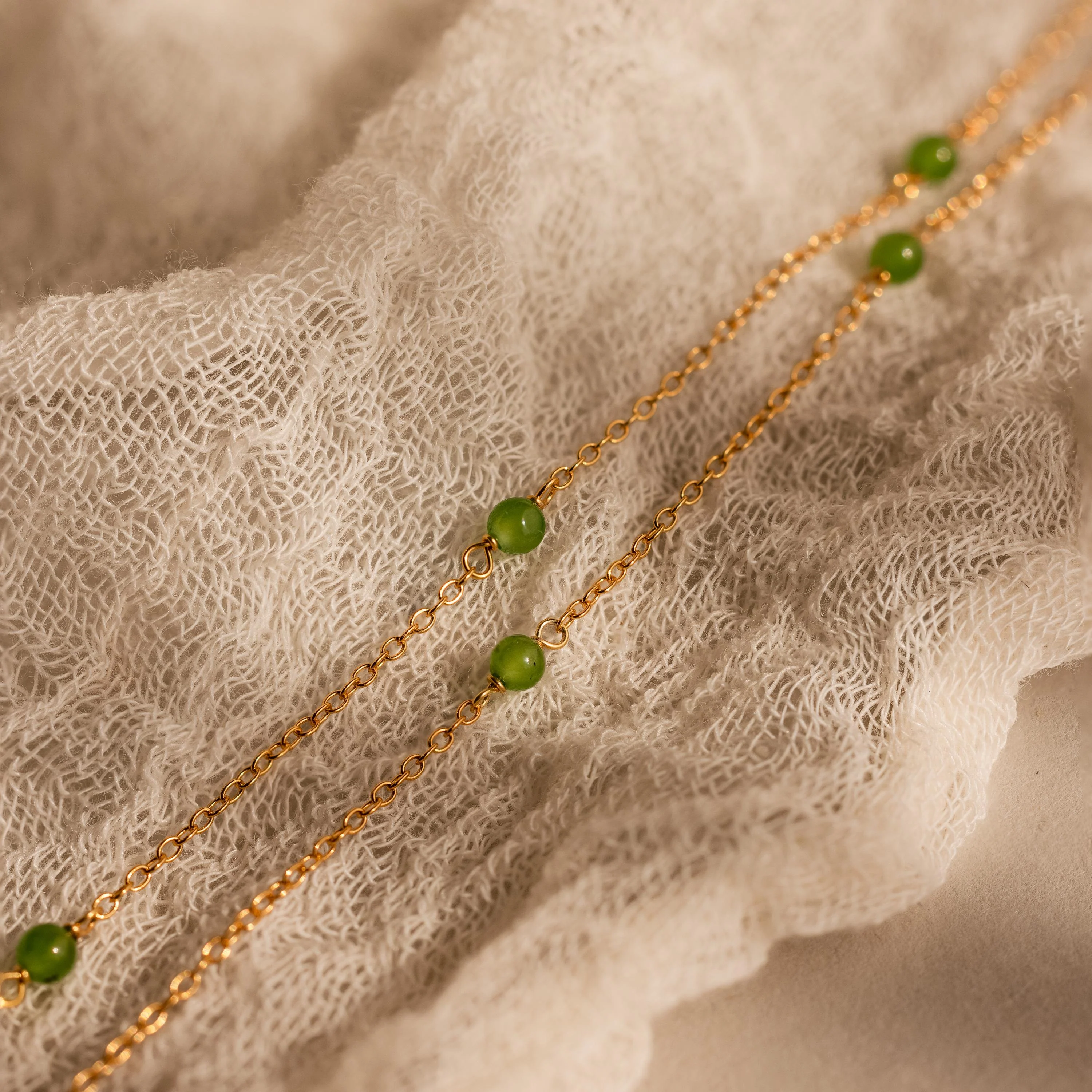 Dainty Jade Station Necklace - Image 6