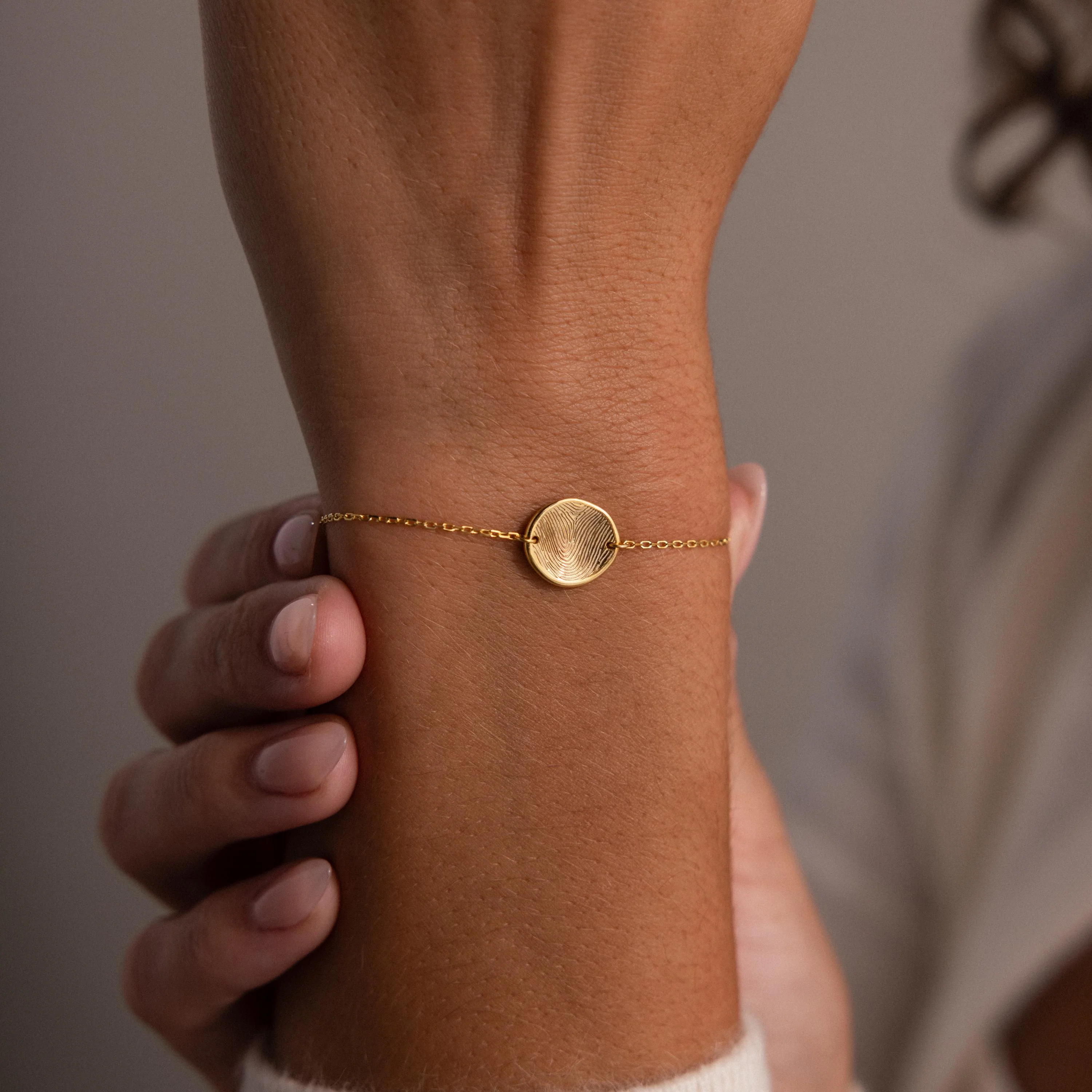 Dainty Organic Fingerprint Bracelet - Image 3