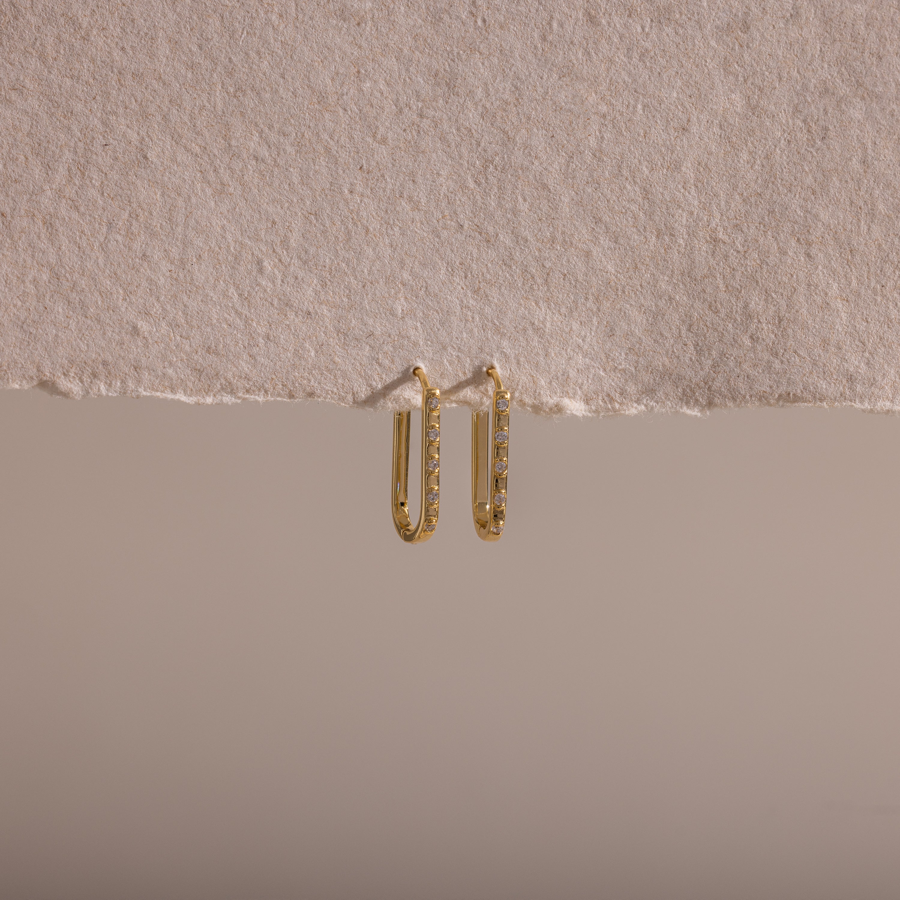 Dainty Pave Link Earrings