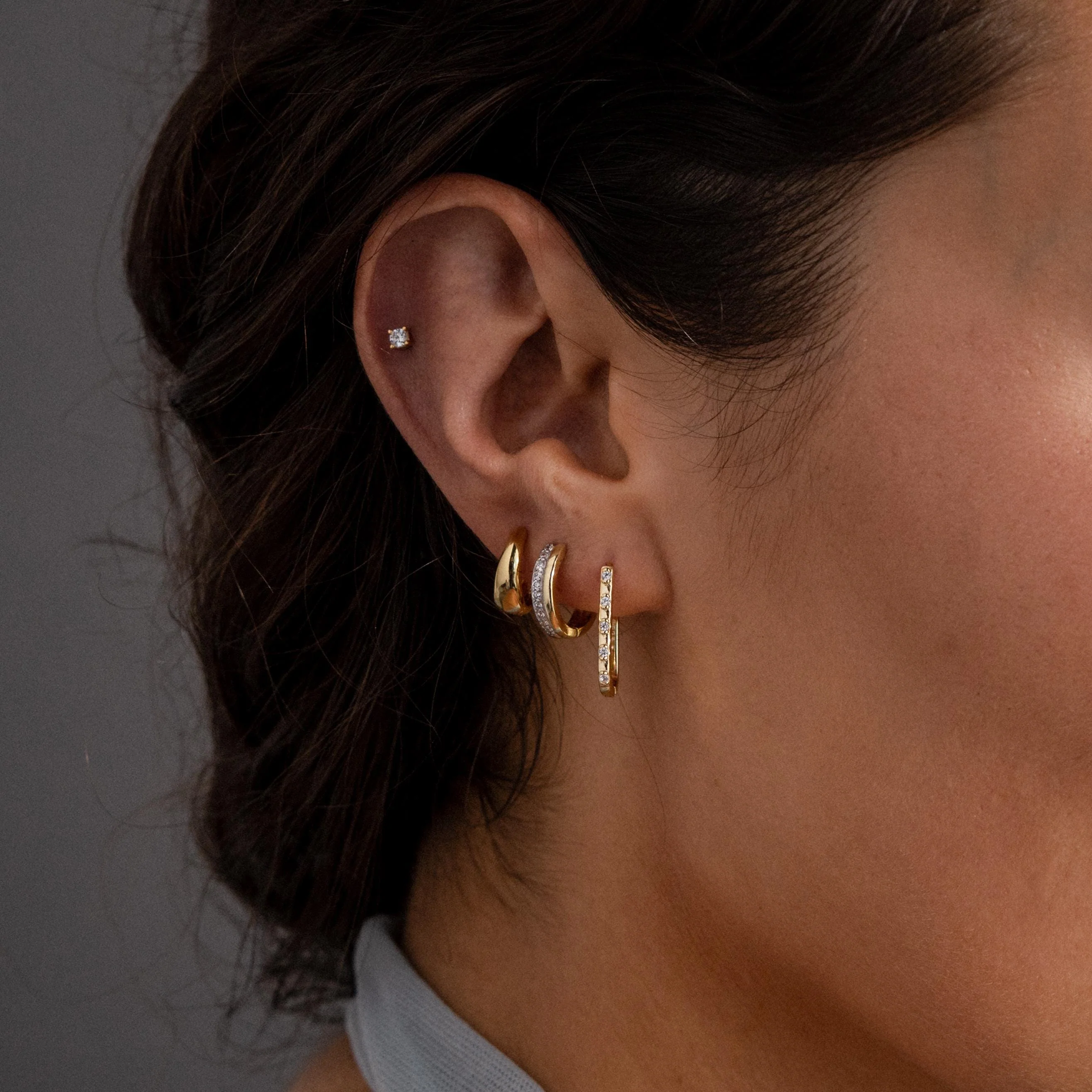 Dainty Pave Link Earrings - Image 9