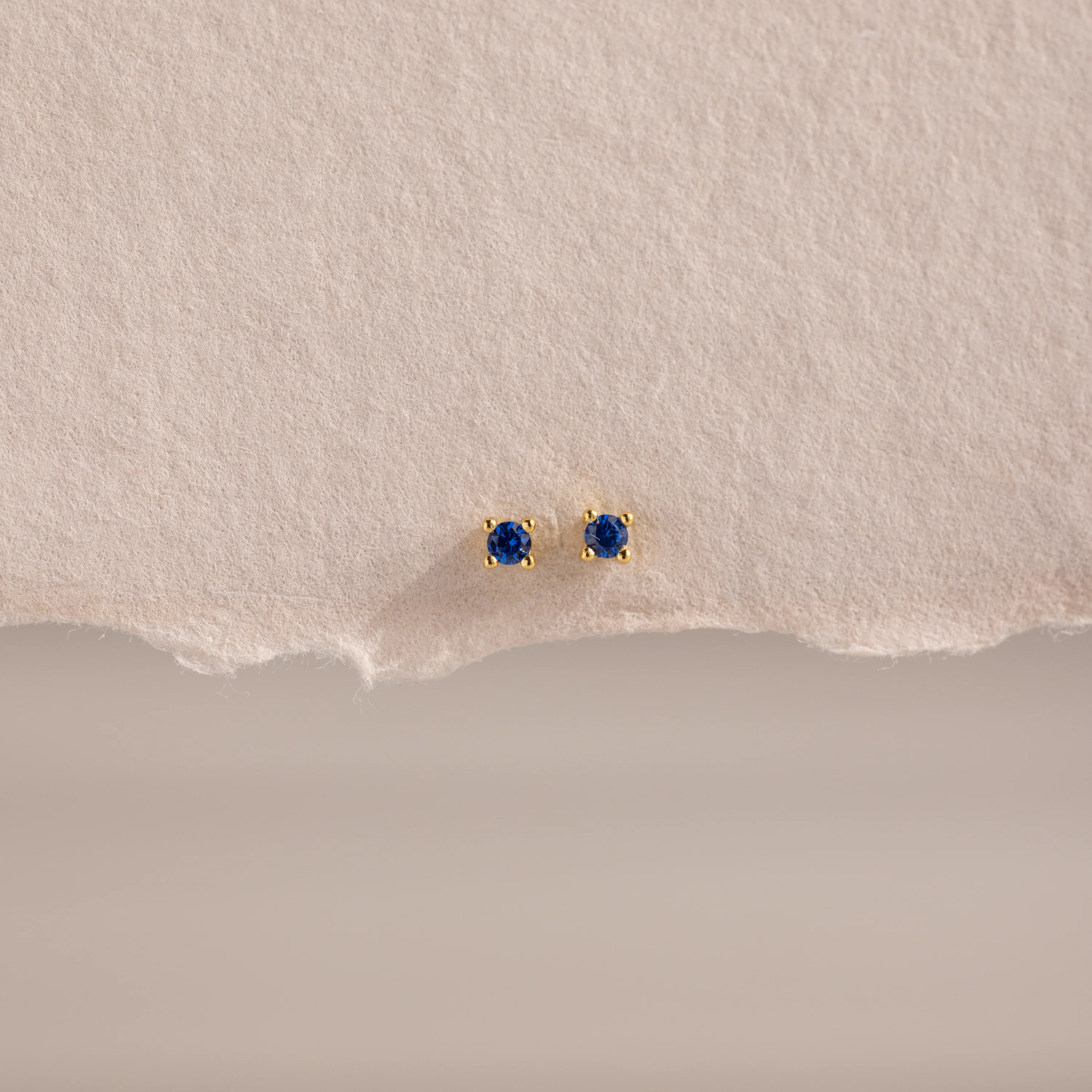 Dainty Sapphire Flatback Studs