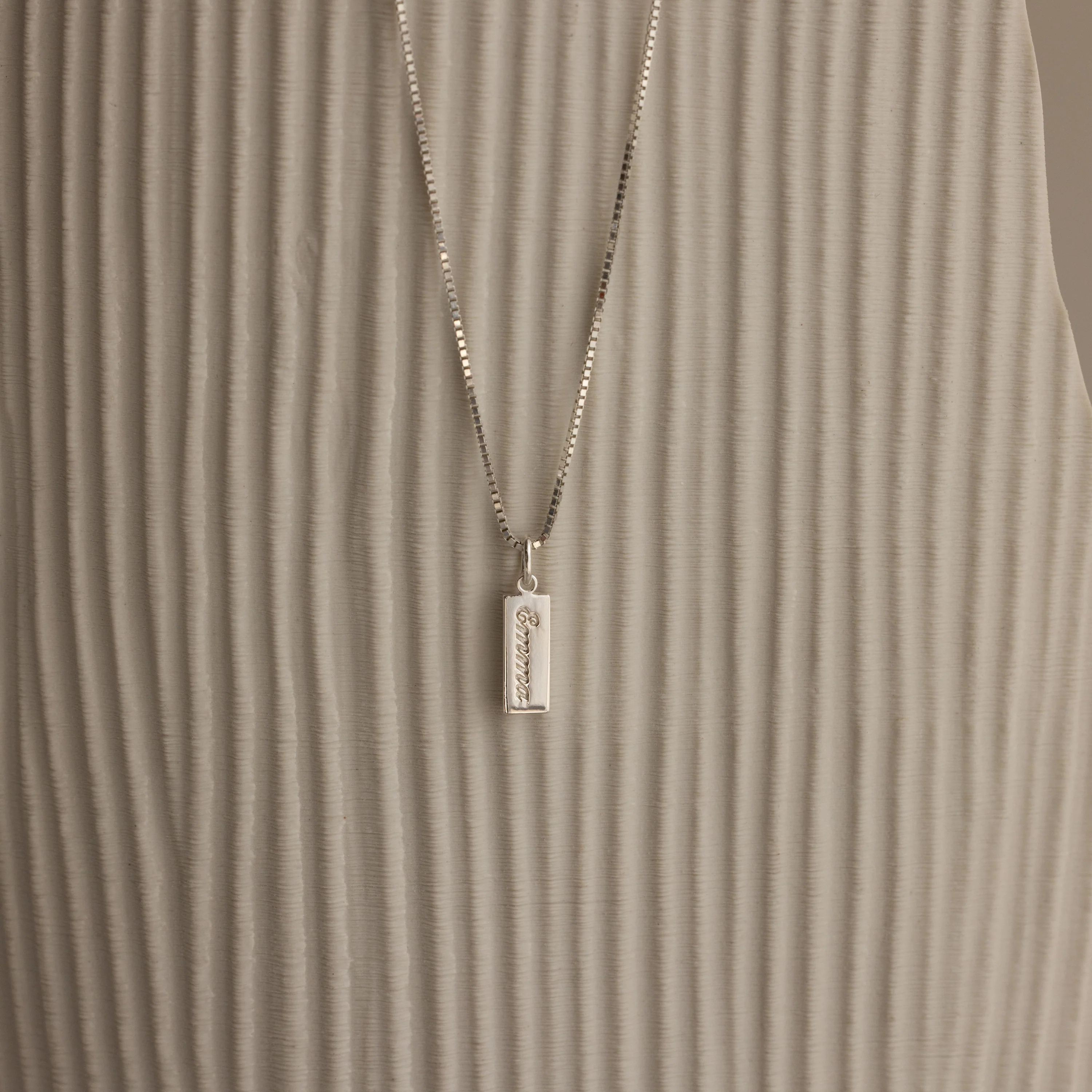 Dainty Tag Name Necklace - Image 3