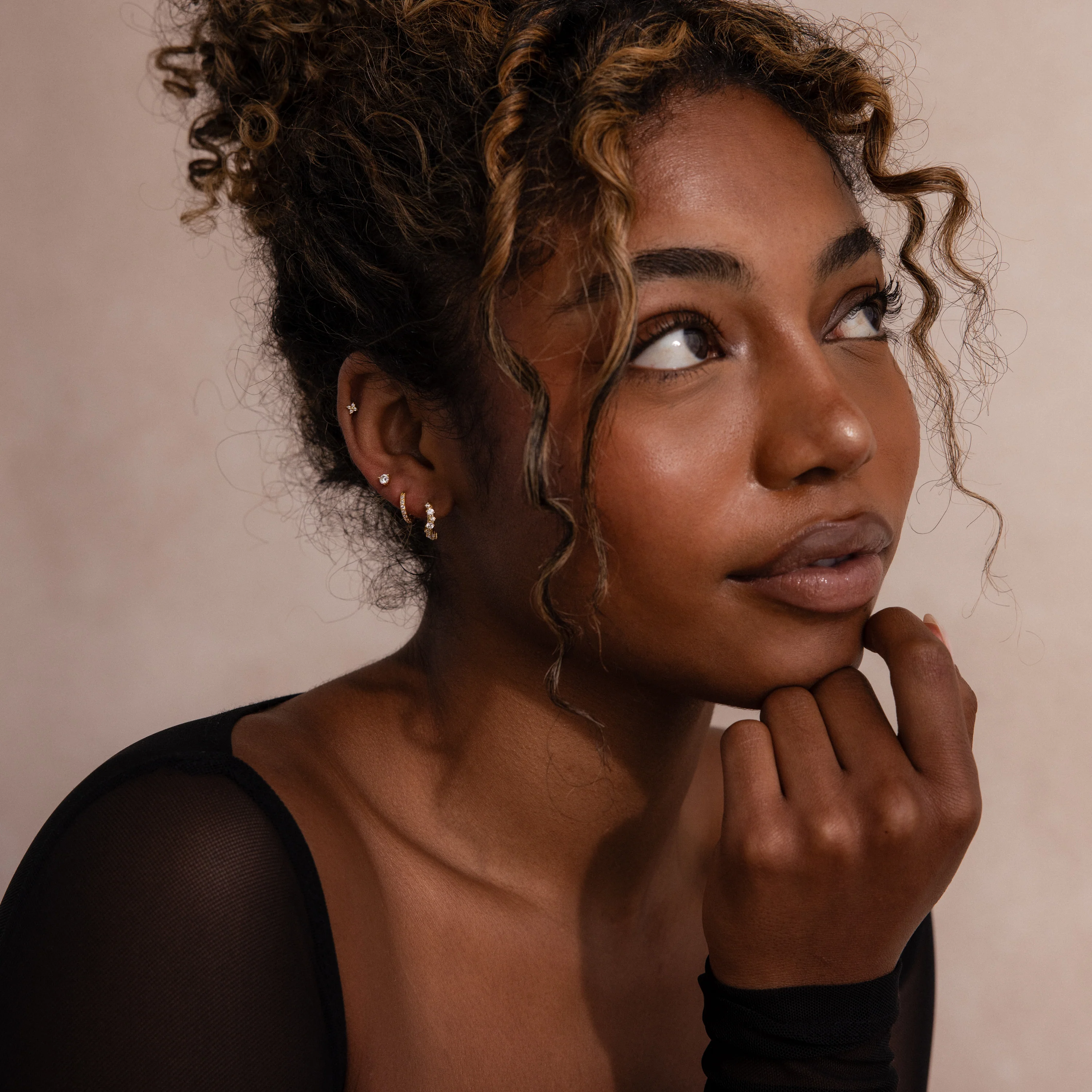 Diamond Cluster Hoops - Image 8
