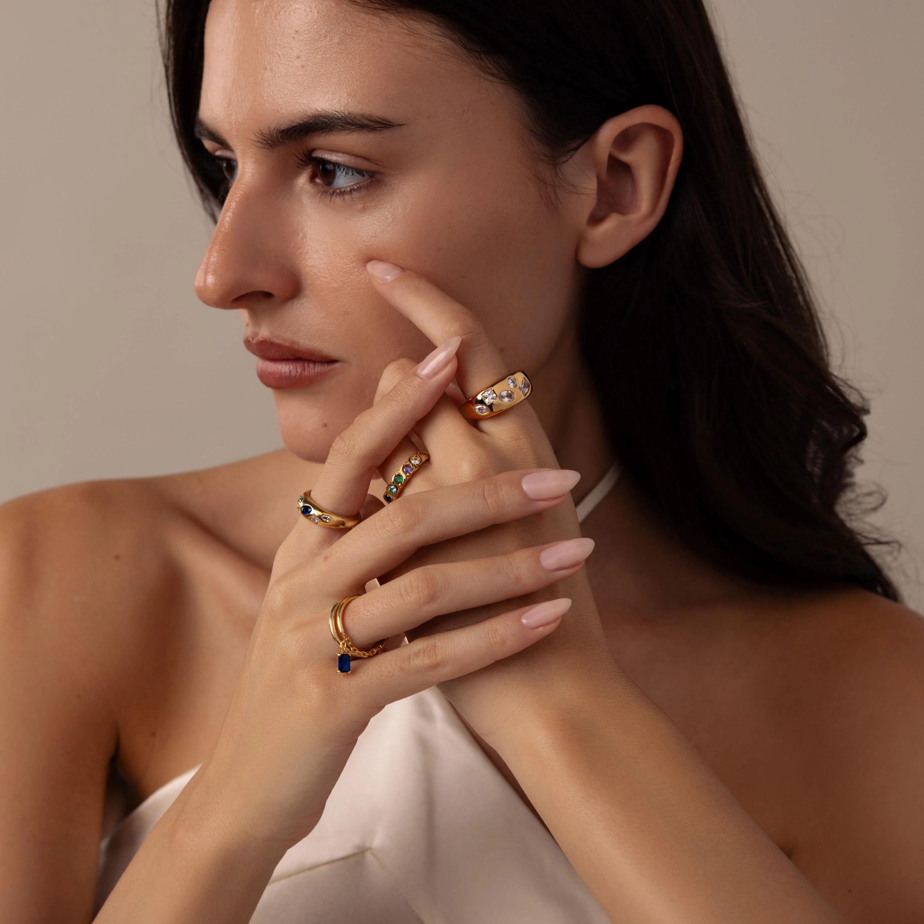 Diamond Confetti Signet Ring - Image 4
