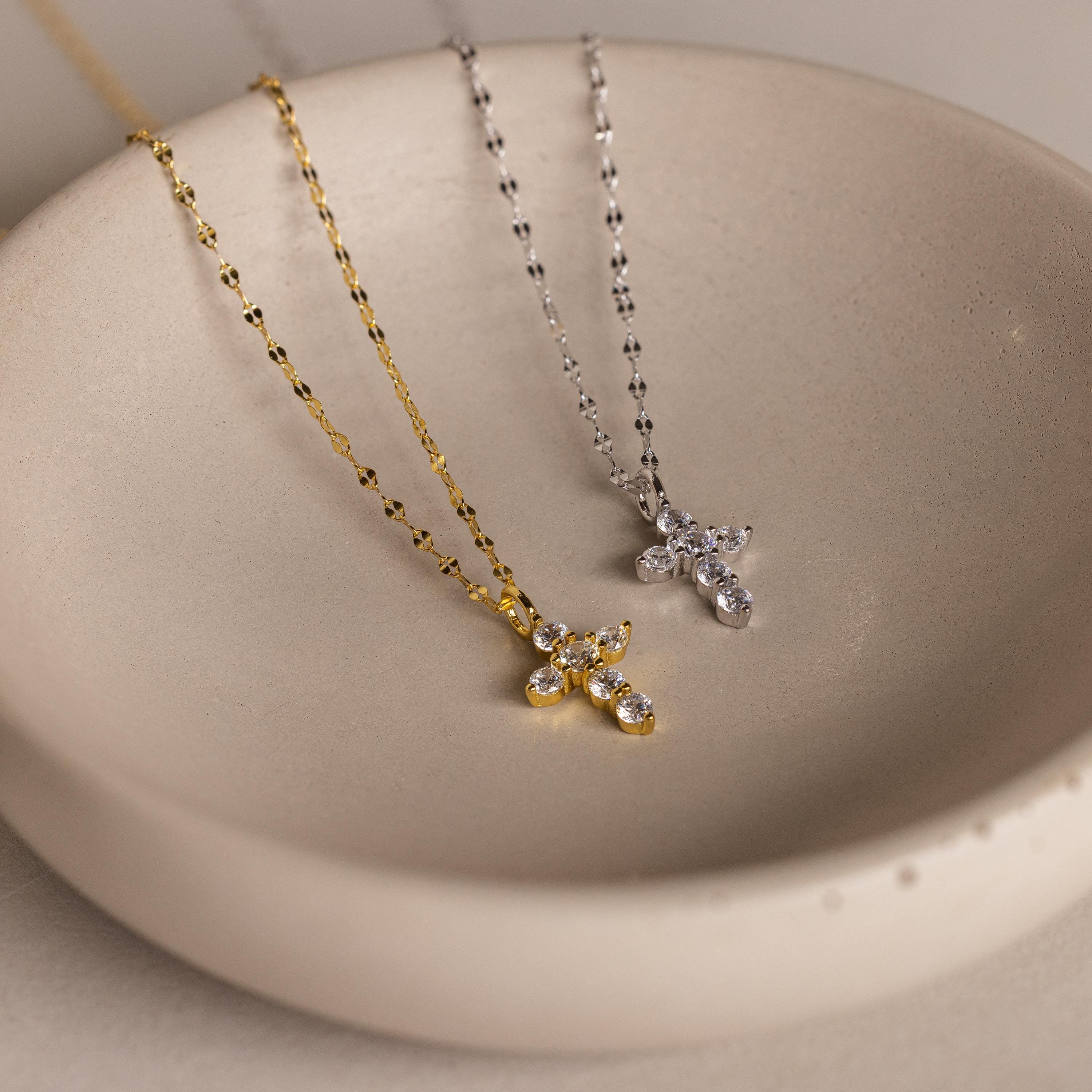 Diamond Cross Necklace - Image 3