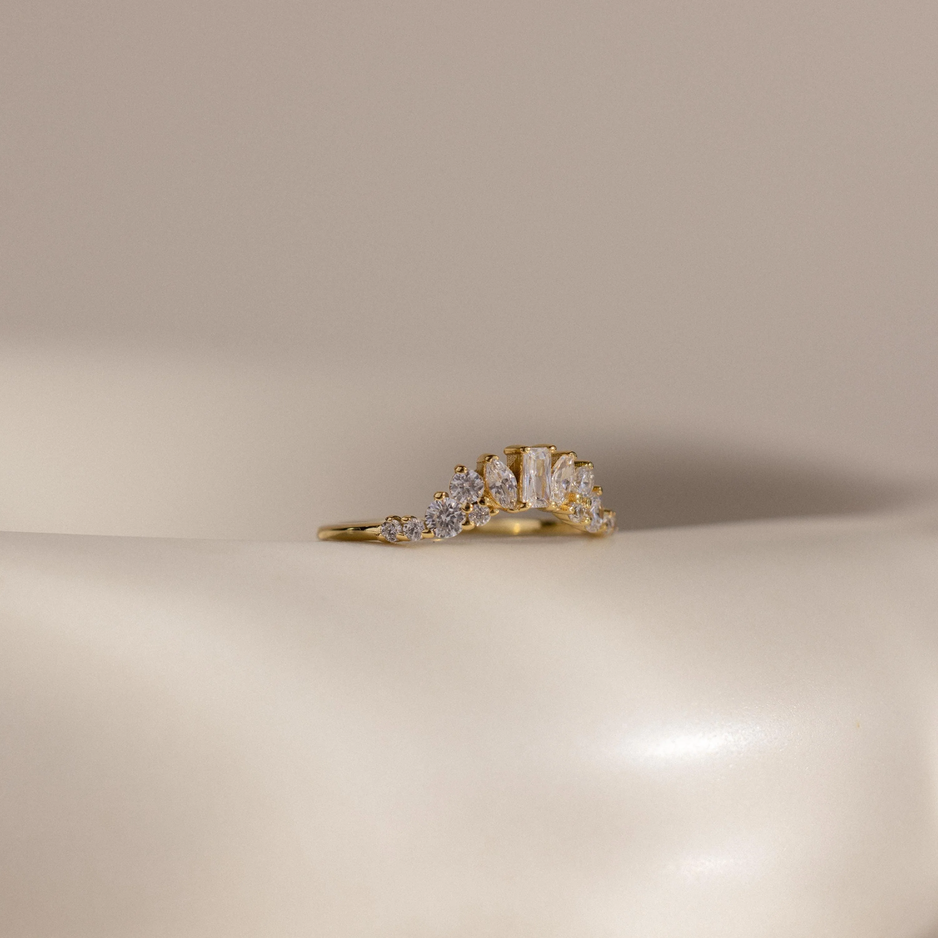 Diamond Curve Cluster Ring - Image 7