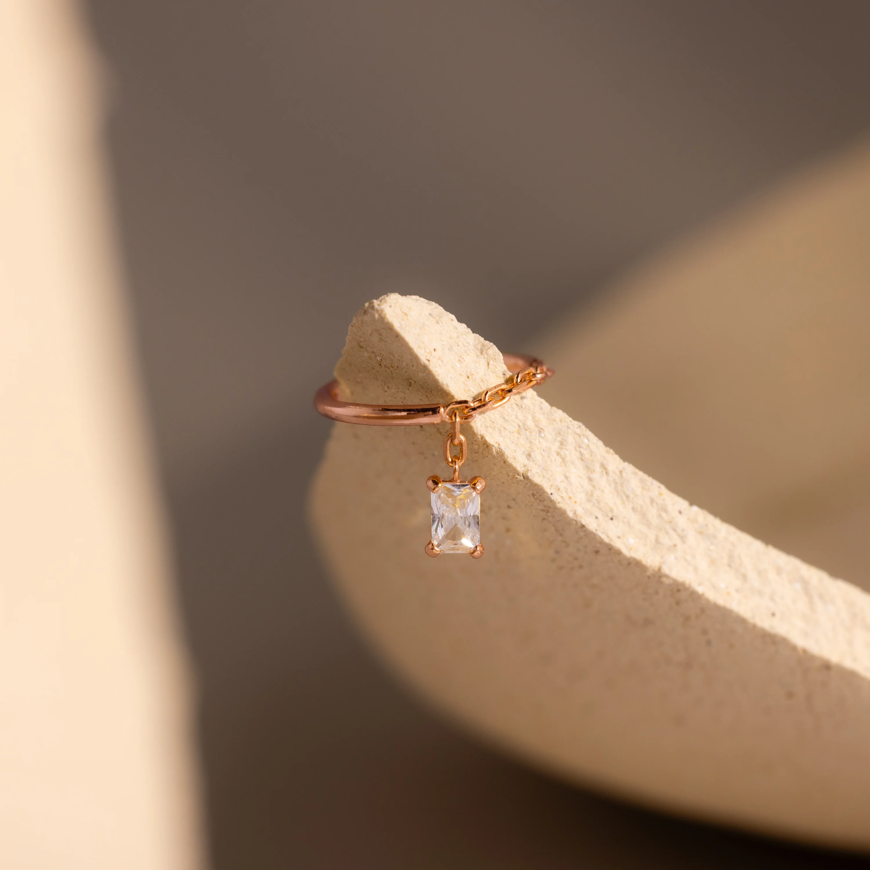Diamond Drop Chain Ring - Image 5