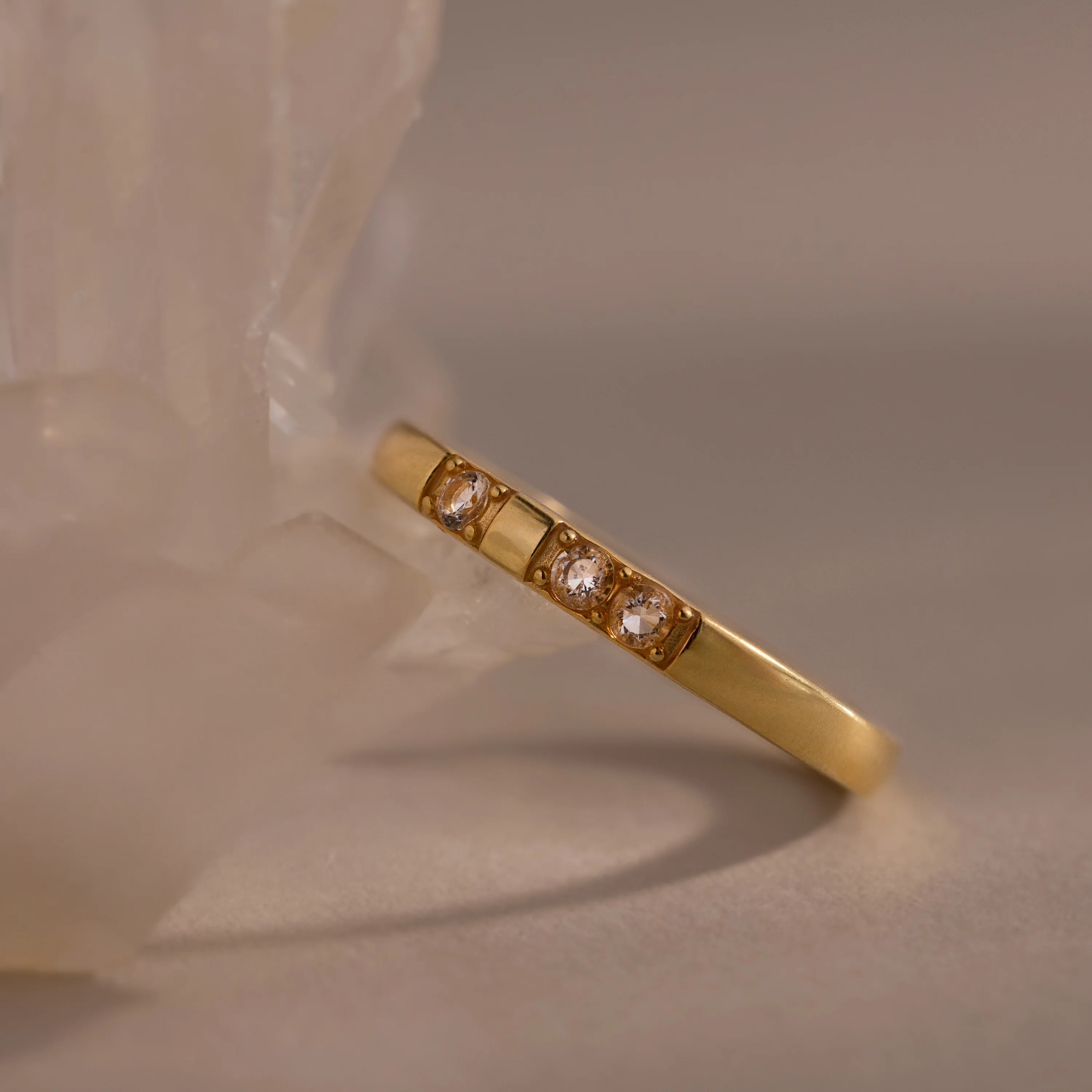 Diamond Morse Code Ring in 18K Gold - Image 3