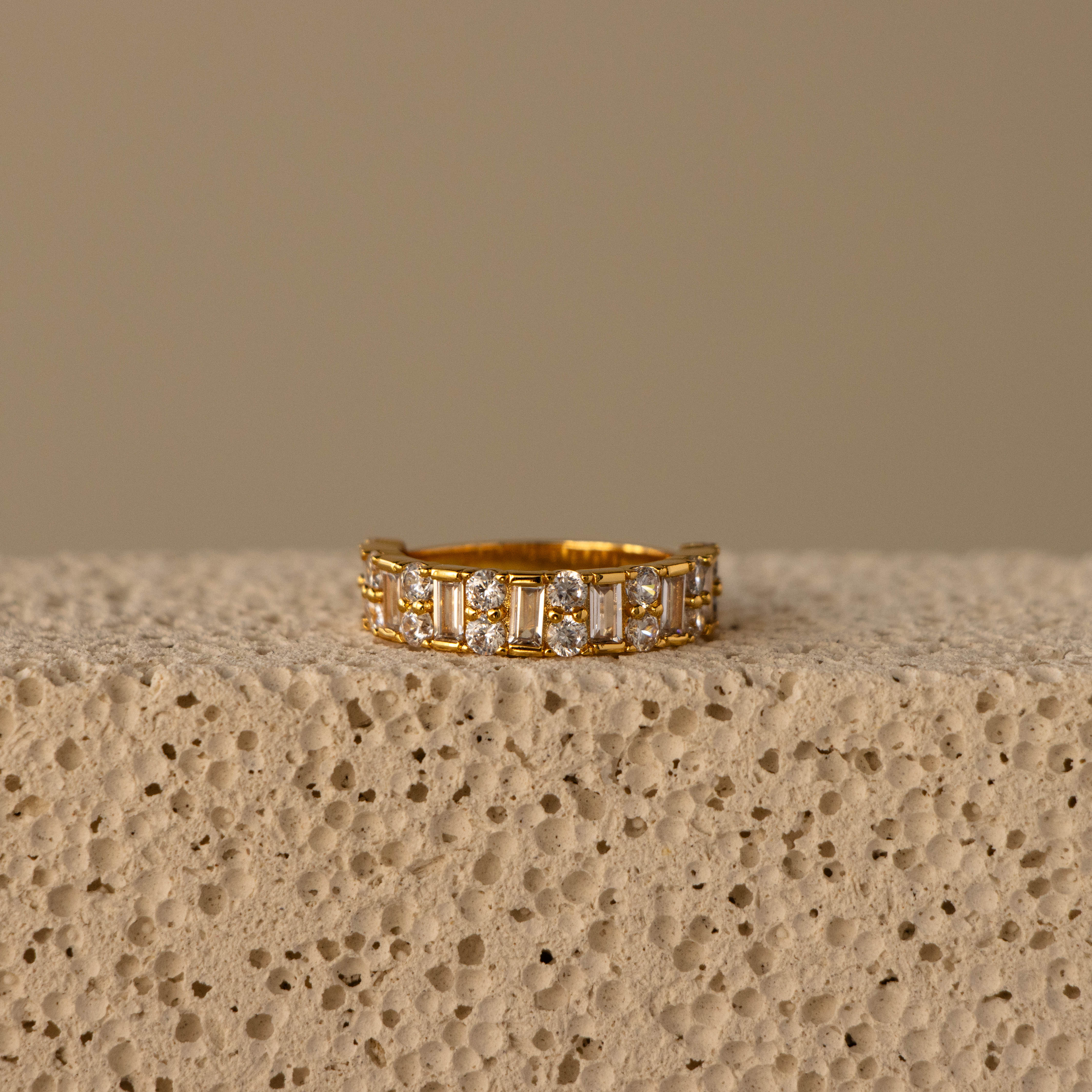 Diamond Round & Baguette Eternity Ring